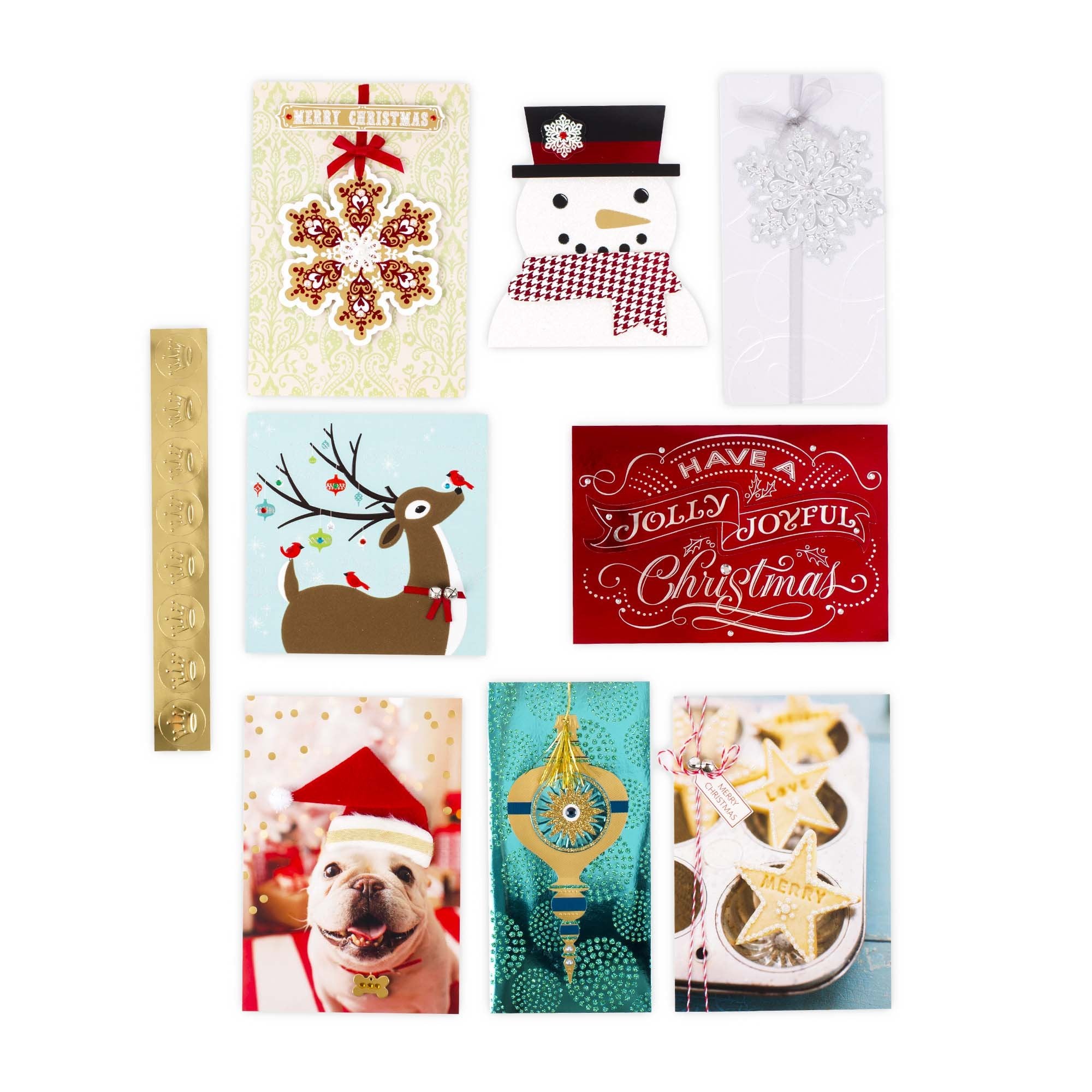 Hallmark Assorted Boxed Christmas Cards Set (Pack of 24 Handmade Holiday Cards with Envelopes) (1XPX1975)