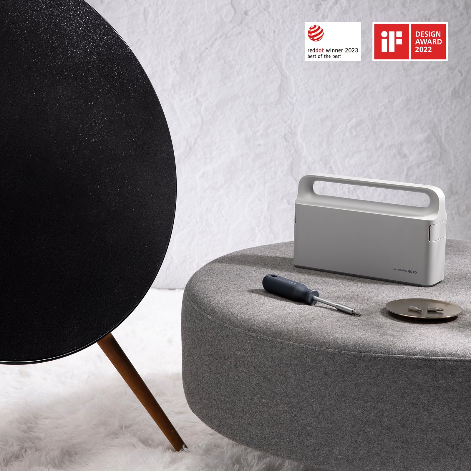 HOTO Tool Set, Hand Tool Set/Home Tool Kit, DIY Set Tool Household Hand Tool with Screwdriver Wrench Hammer Tape Plier Tool Box, Essential Mechanics Tools Kit for Everyday Home Repairs