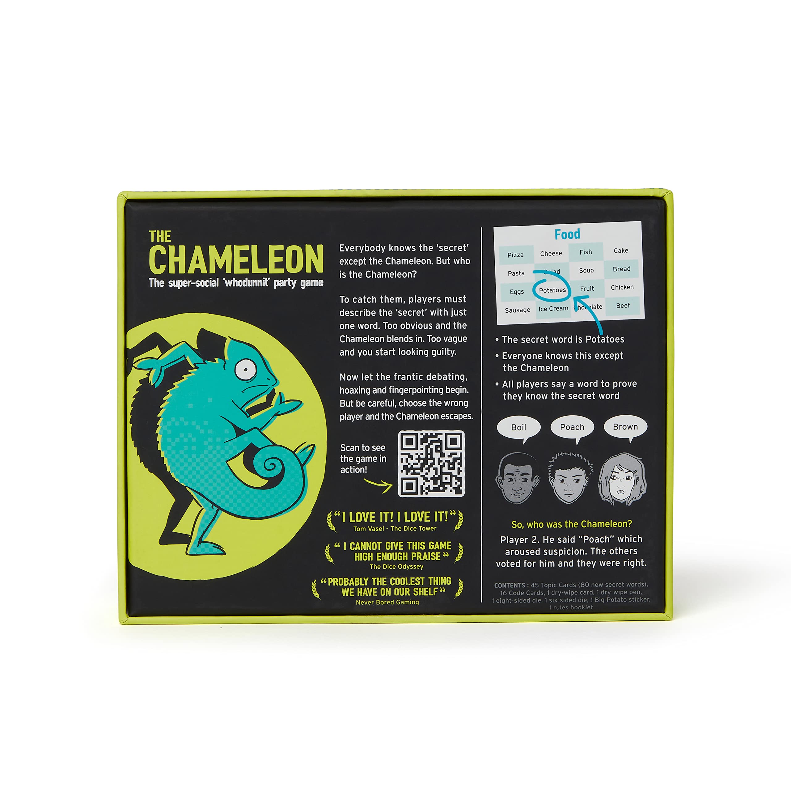 The Chameleon, Award-Winning Board Game for Families & Friends | Includes 80 Extra Secret Words