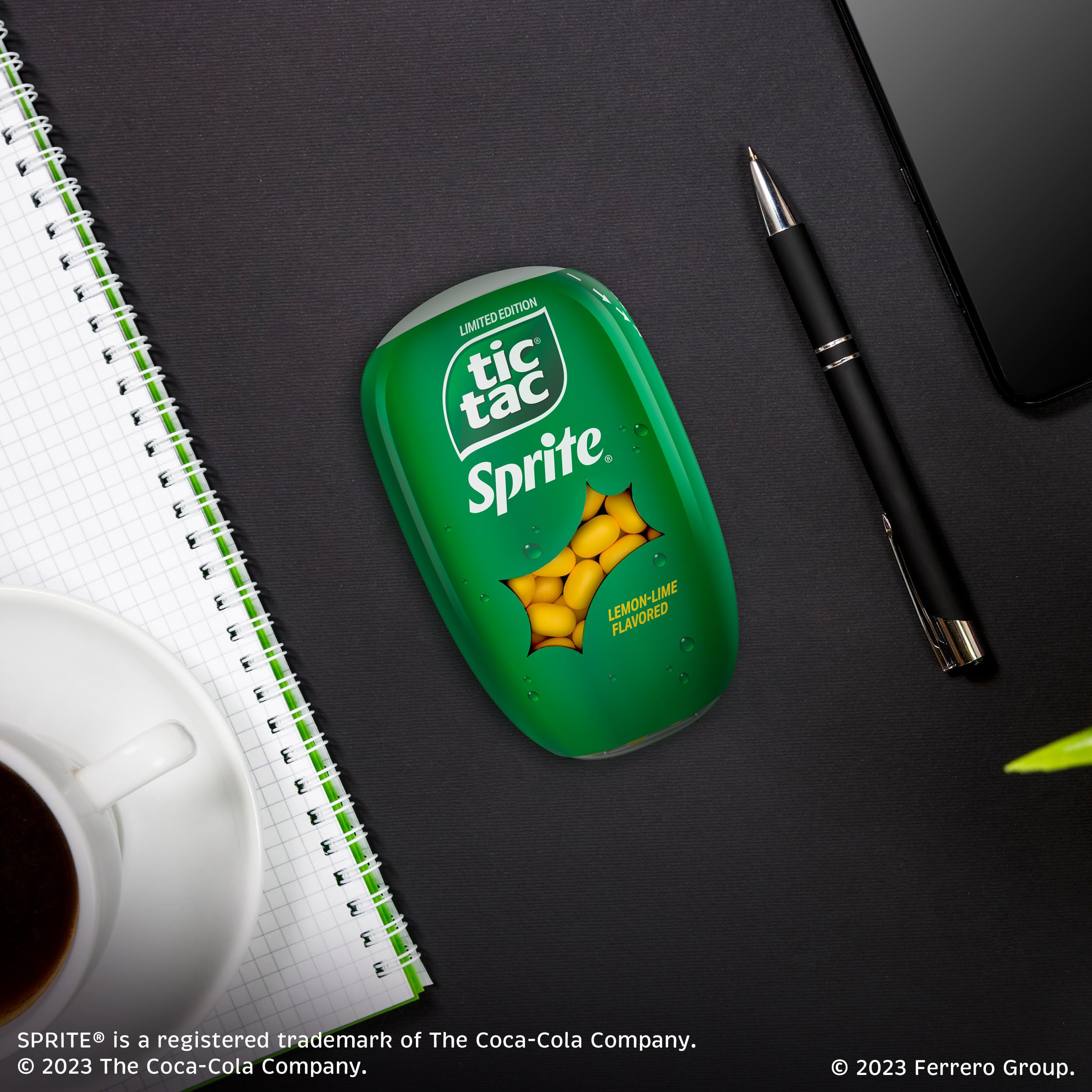 Tic Tac, Sprite Lemon-Lime-Flavored, On-The-Go Refreshment, 3.4 oz Each, Bulk 8 Pack