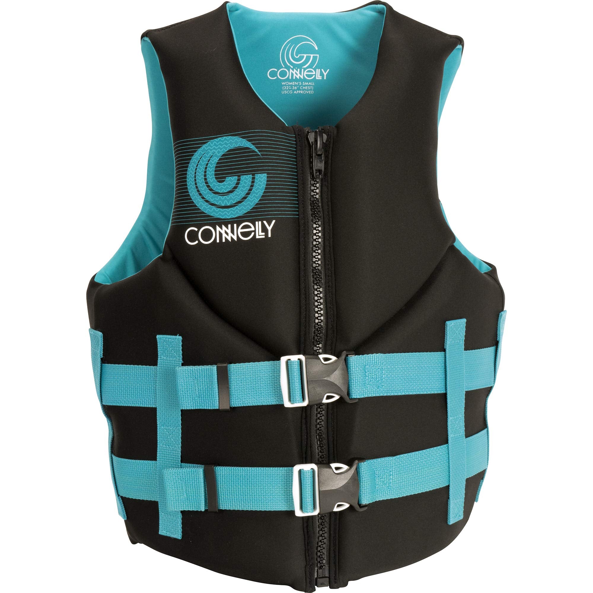Connelly CWB Women's Promo Neo Vest - Coast Guard Approved, Large, Aqua