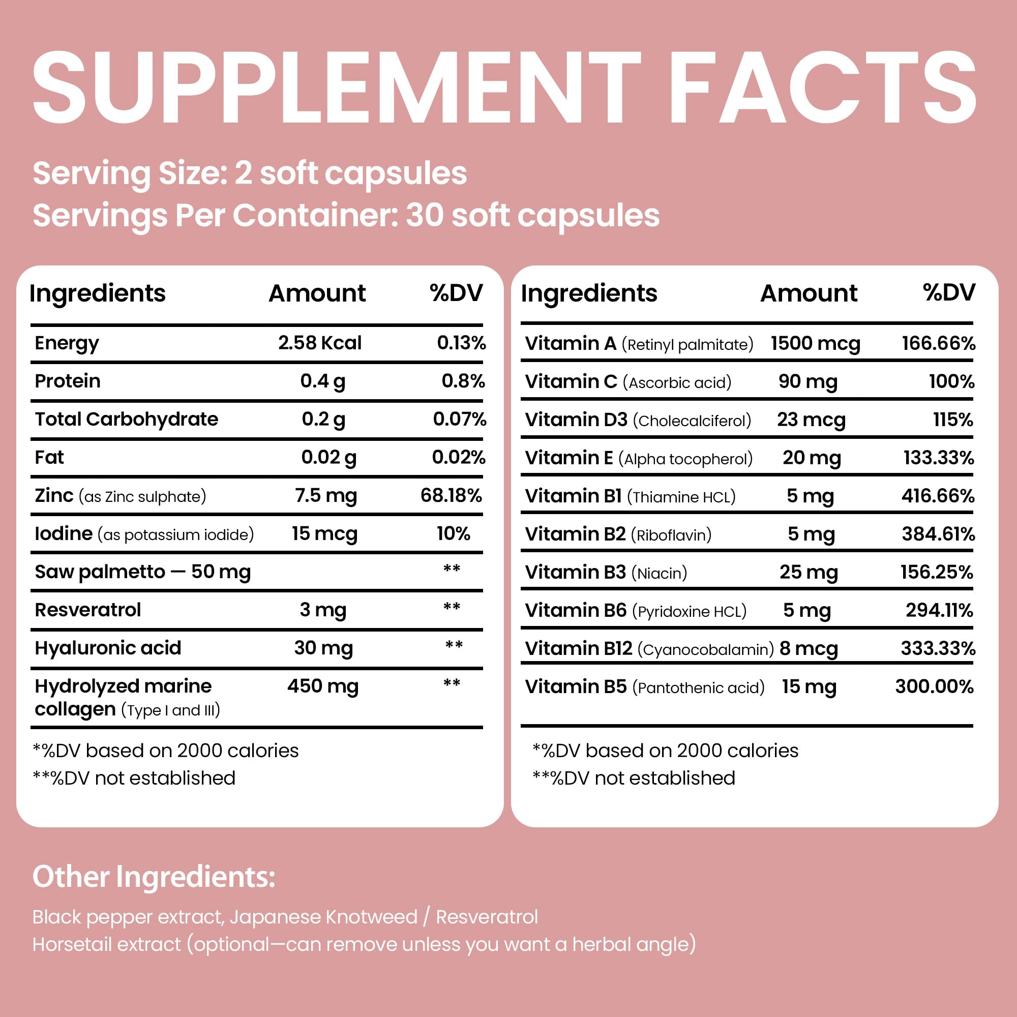 Hair Growth Vitamins Hair Growth Supplements For Women | Supports Thickness And Strength | Helps Reduce Breakage And Thinning | Promotes Healthy Scalp Function | 60 Capsules