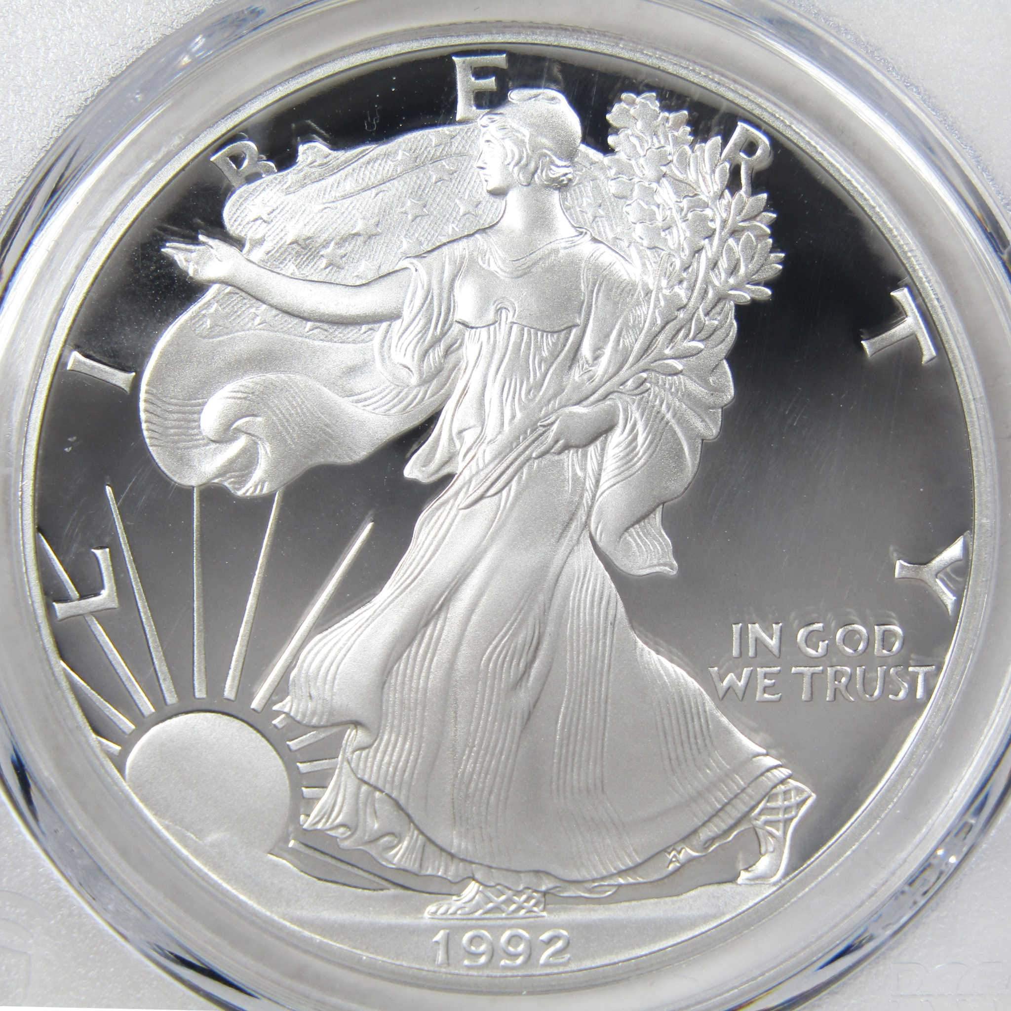 1992 S American Eagle Dollar PR 70 DCAM PCGS Silver Proof SKU:IPC5132