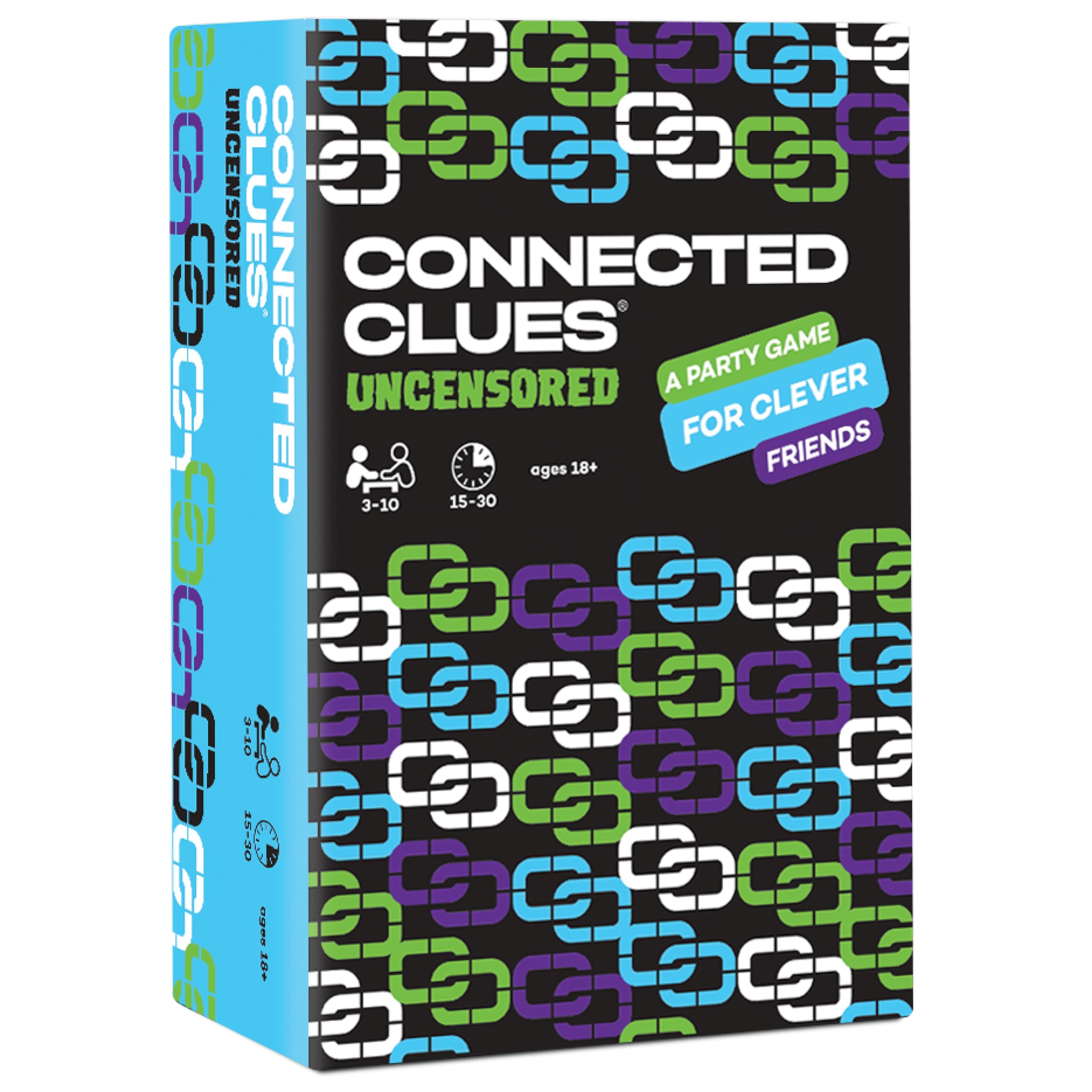 Connected Clues Uncensored - A Party Game for Clever Friends | Phrase Guessing Fun Based on The Popular Before and After Game Show Category | Play Standalone or Mix with Base Game