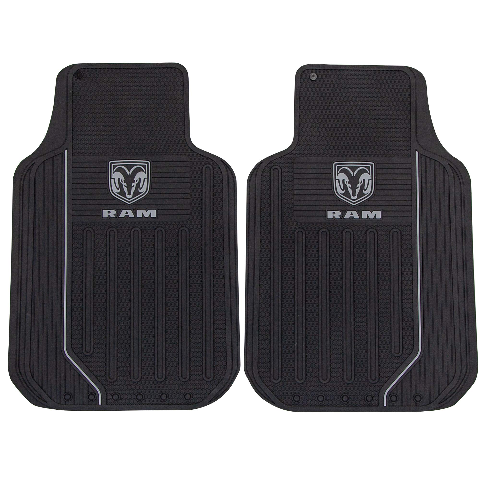 Plasticolor 008854Z04 4pc RAM Elite Series Gray Logo Floor Mats