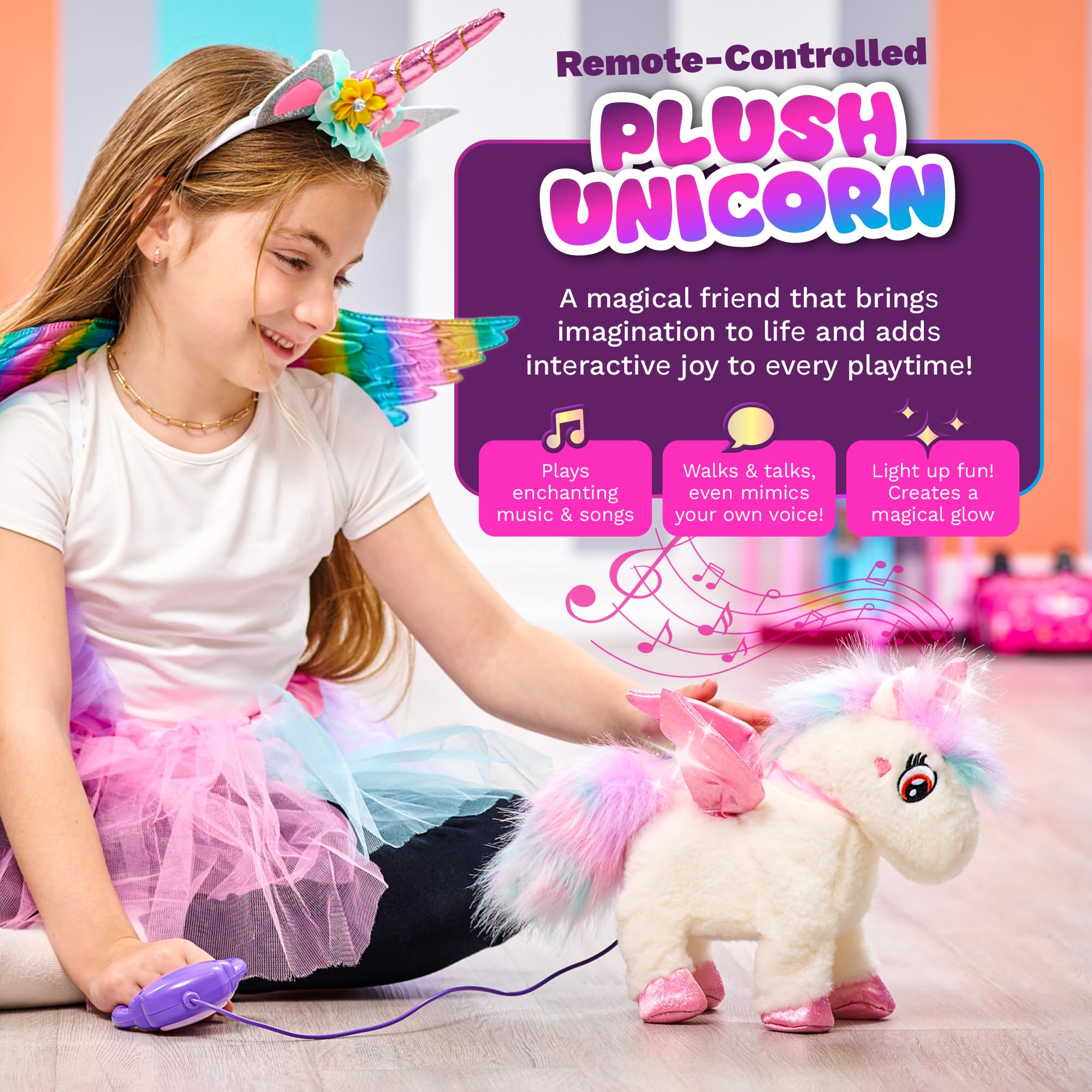 Greenbo Unicorns Toys for Girls Age 4-6 - Includes Multifunctional Unicorn Gifts, Painting Kit Crafts for Kids, and Unicorn Dress - Fun and Engaging Birthday Gifts for Girls Ages 3, 4, 5, 6, and Up