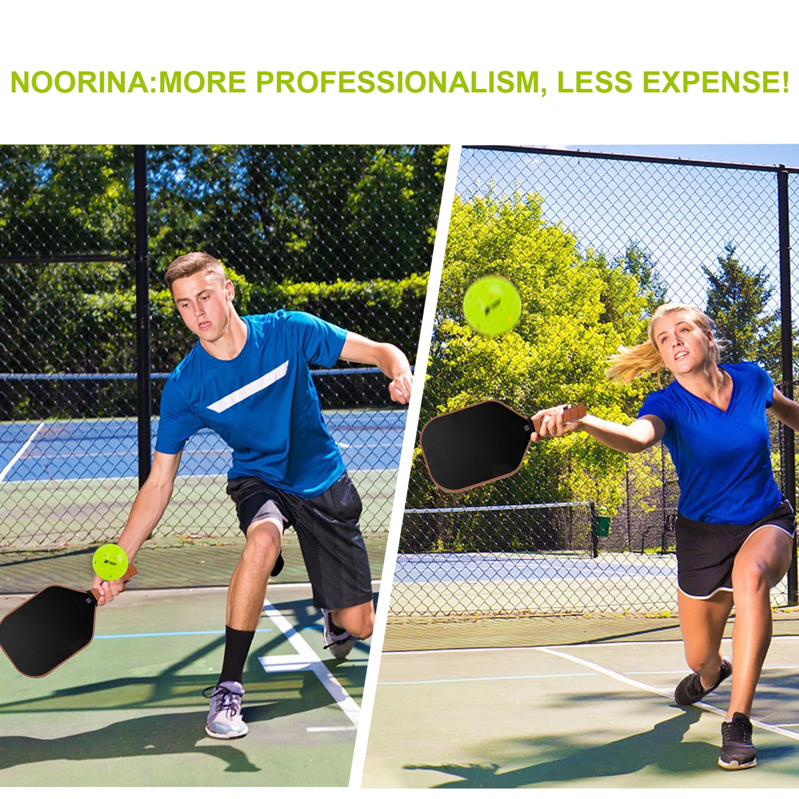 NOORINA Pickleball Balls Outdoor Pickleballs USAPA Approved, NO Crack Seamless Pickleballs, 6 or 12 Pack Pickle Balls with Pickleballs Bag