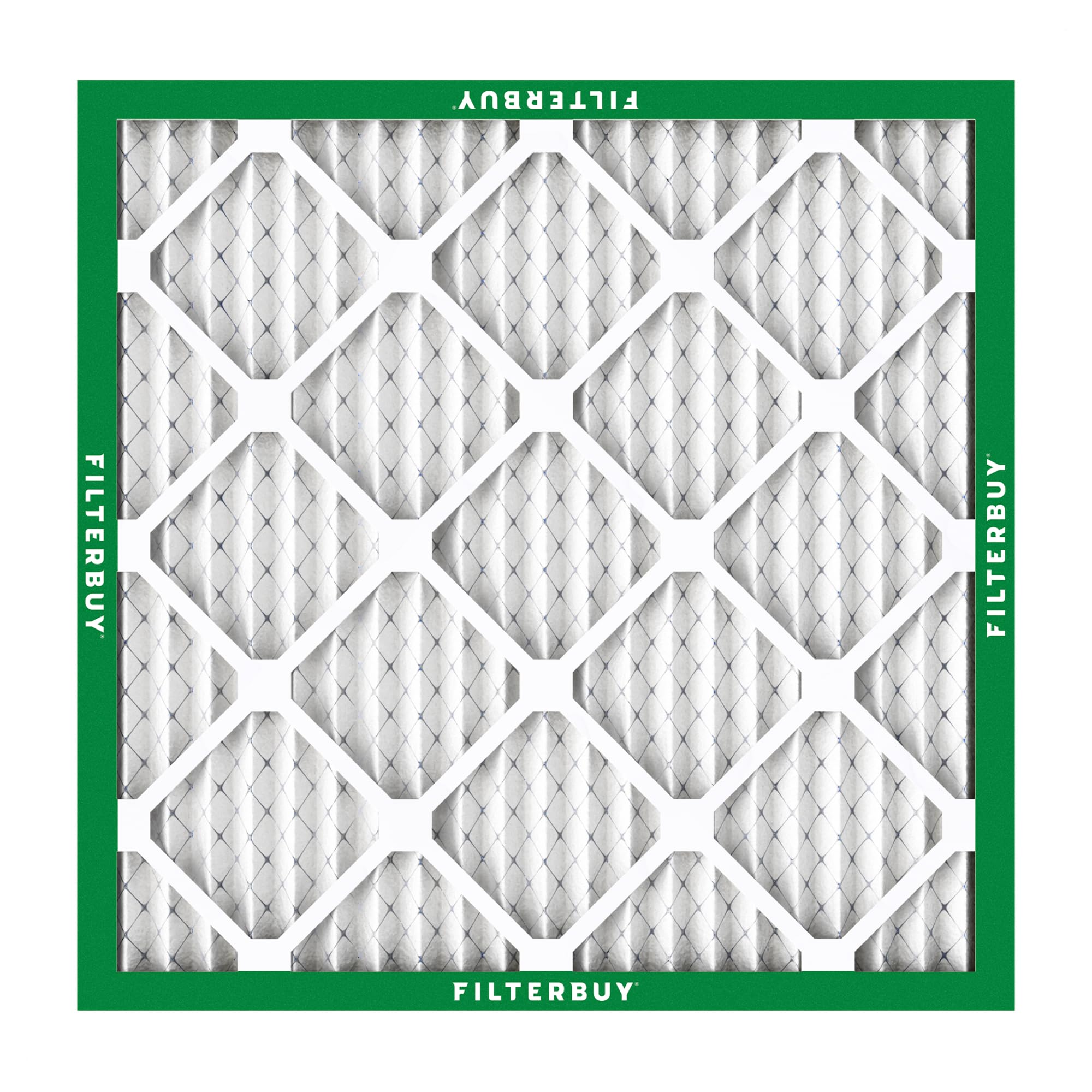 Filterbuy 18x18x1 Air Filter MERV 8 Dust Defense (4-Pack), Pleated HVAC AC Furnace Air Filters Replacement (Actual Size: 17.75 x 17.75 x 0.75 Inches)