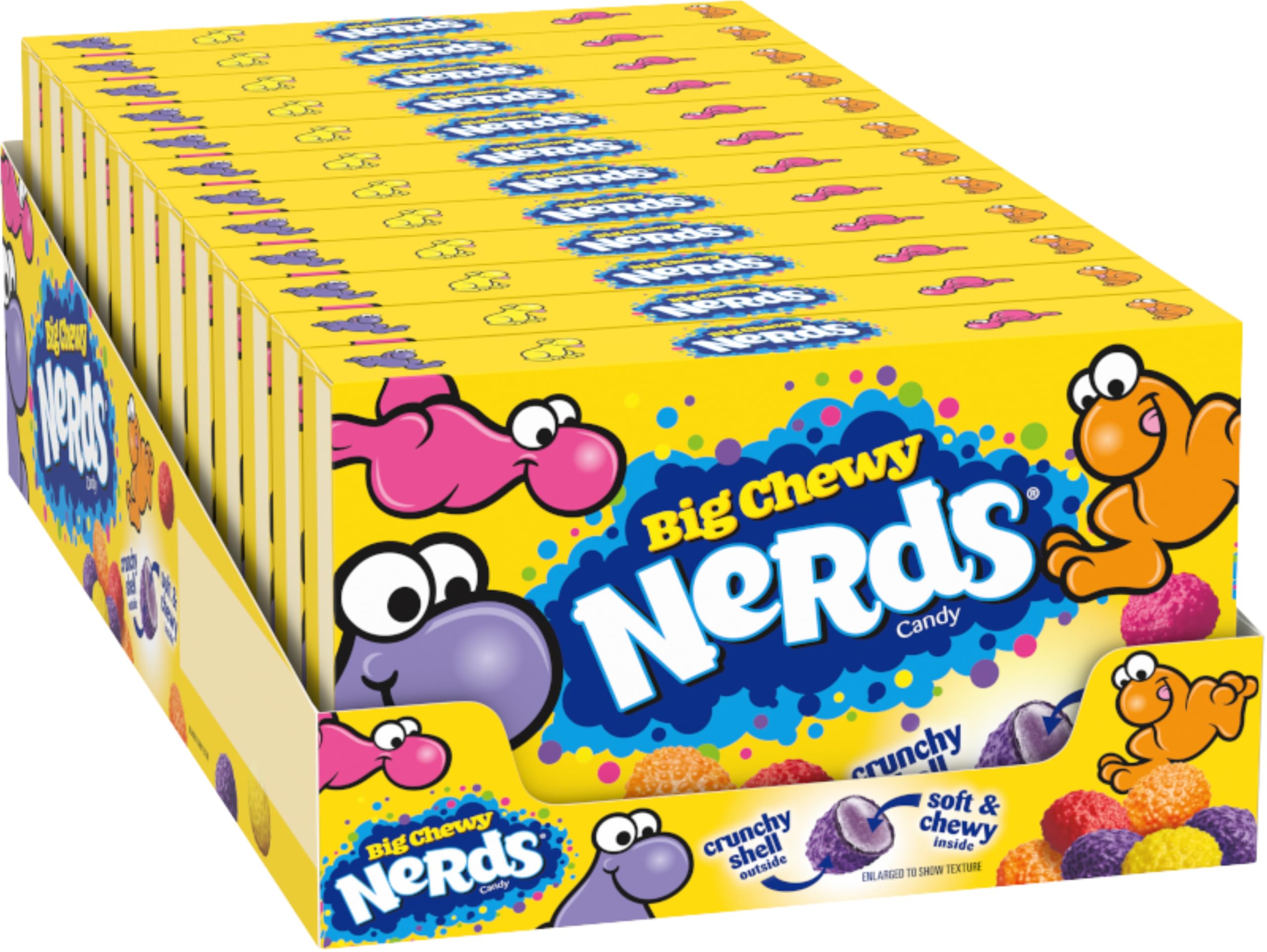 Nerds Big Chewy Candy, 4.25 Ounce Movie Theater Candy Boxes (Pack of 12)