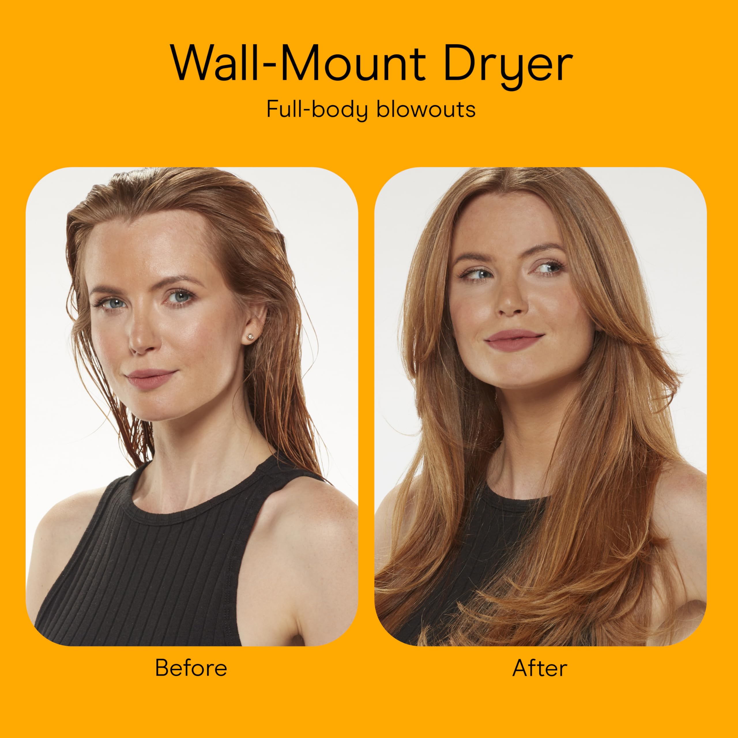 Conair Wall-Mount Hair Dryer, 1600W Blow Dryer with LED Nightlight, 2 Heat 2 Speed Settings, White