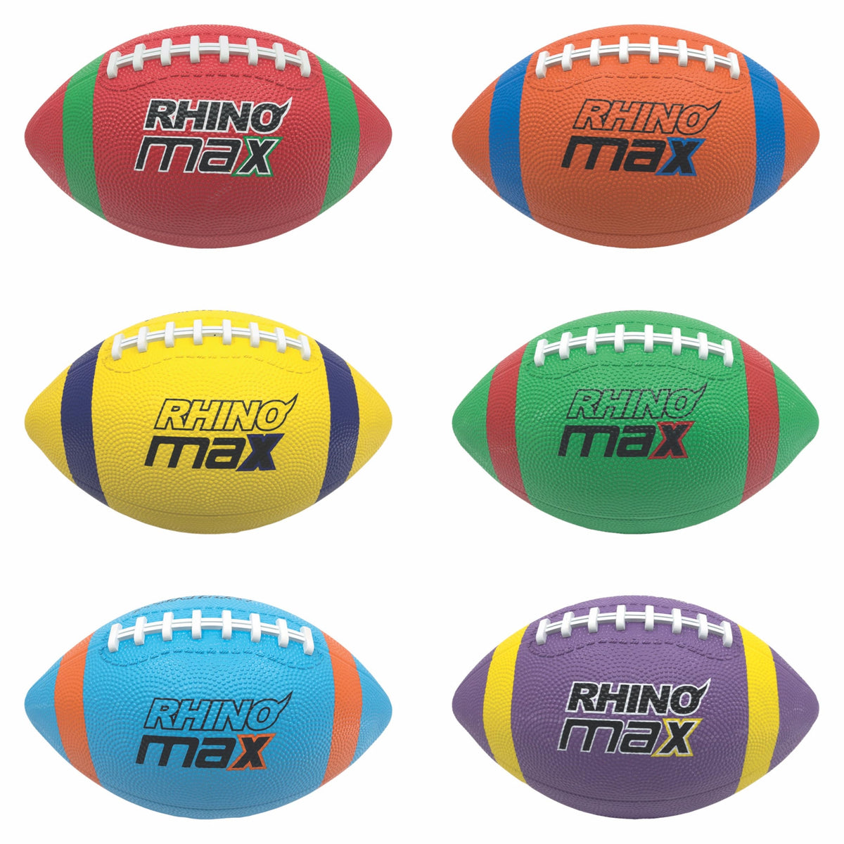 Champion Sports Champion Playground Football Set, Multi-Color, 8.5 in Diameter, 6 Pieces