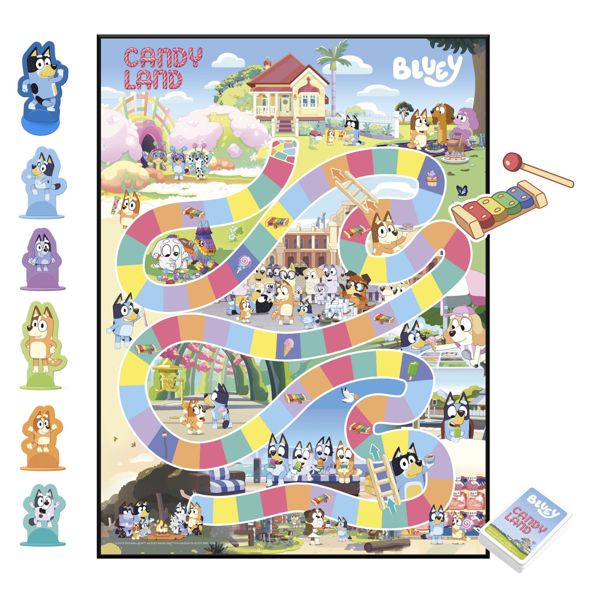 Hasbro Gaming Candy Land Bluey Edition Board Game | Ages 3 and Up | 2-6 Players | Play as Dad, Mum, Bluey, Bingo, Muffin, or Socks | Preschool Games | Kids Gifts (Amazon Exclusive)