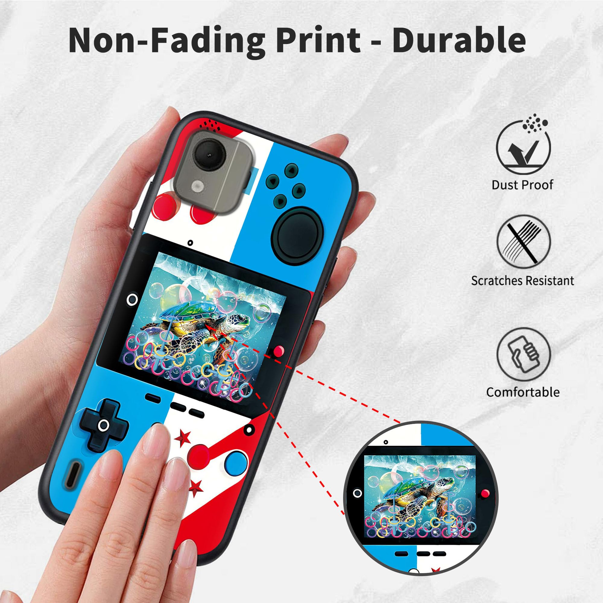 RYUITHDJP for Nokia C110 Phone Case 6.3" Game Player Kids Design, Phone Case for Nokia C110 Case TPU Stylish Protective Cover