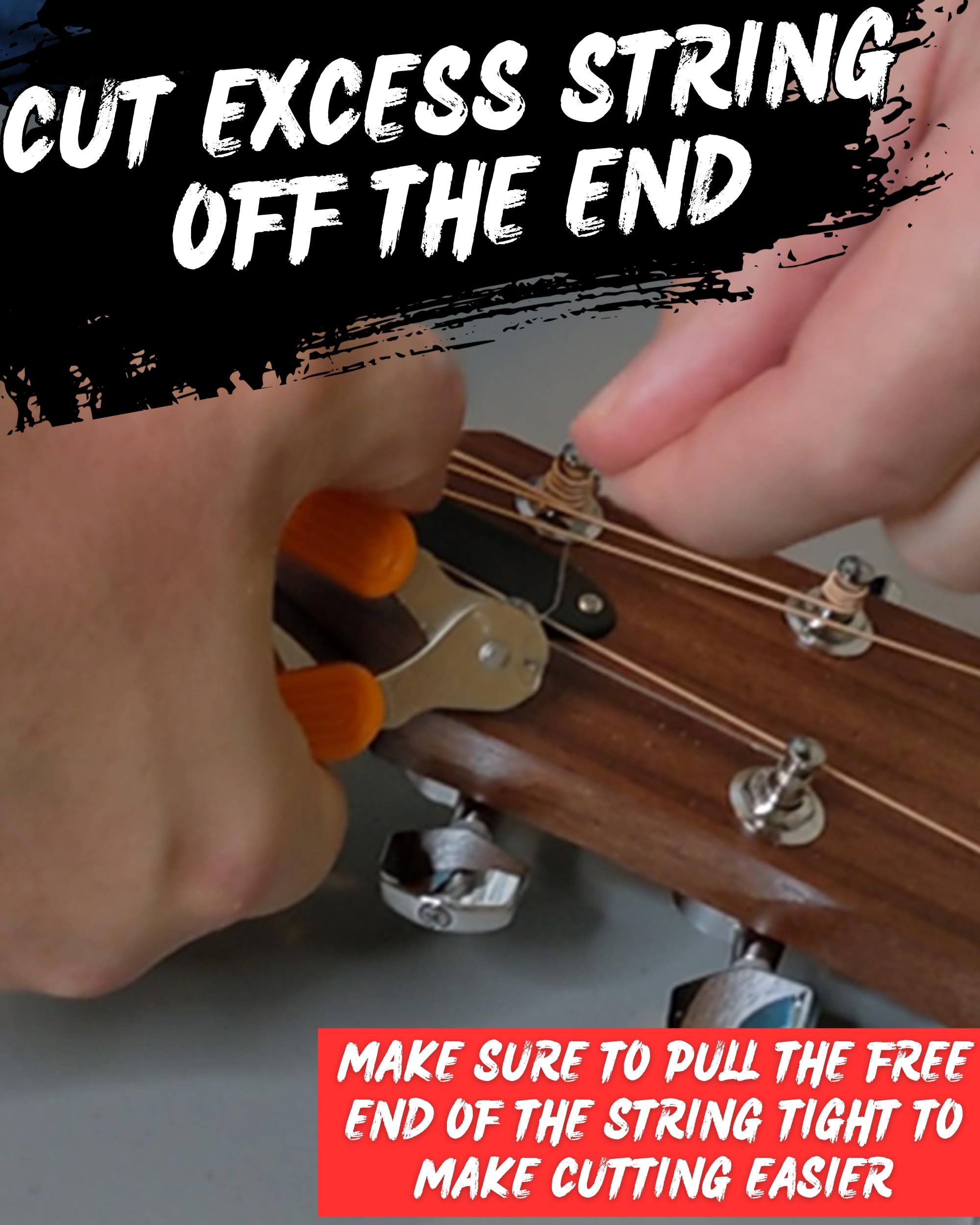 Guitar String Winder, String Cutter and Bridge Pin Puller - 3-in-1 Guitar Tool for Acoustic and Electric Guitars - Wind Guitar Strings Quickly - Cut Excess String Off - Pull Pins Out Easily