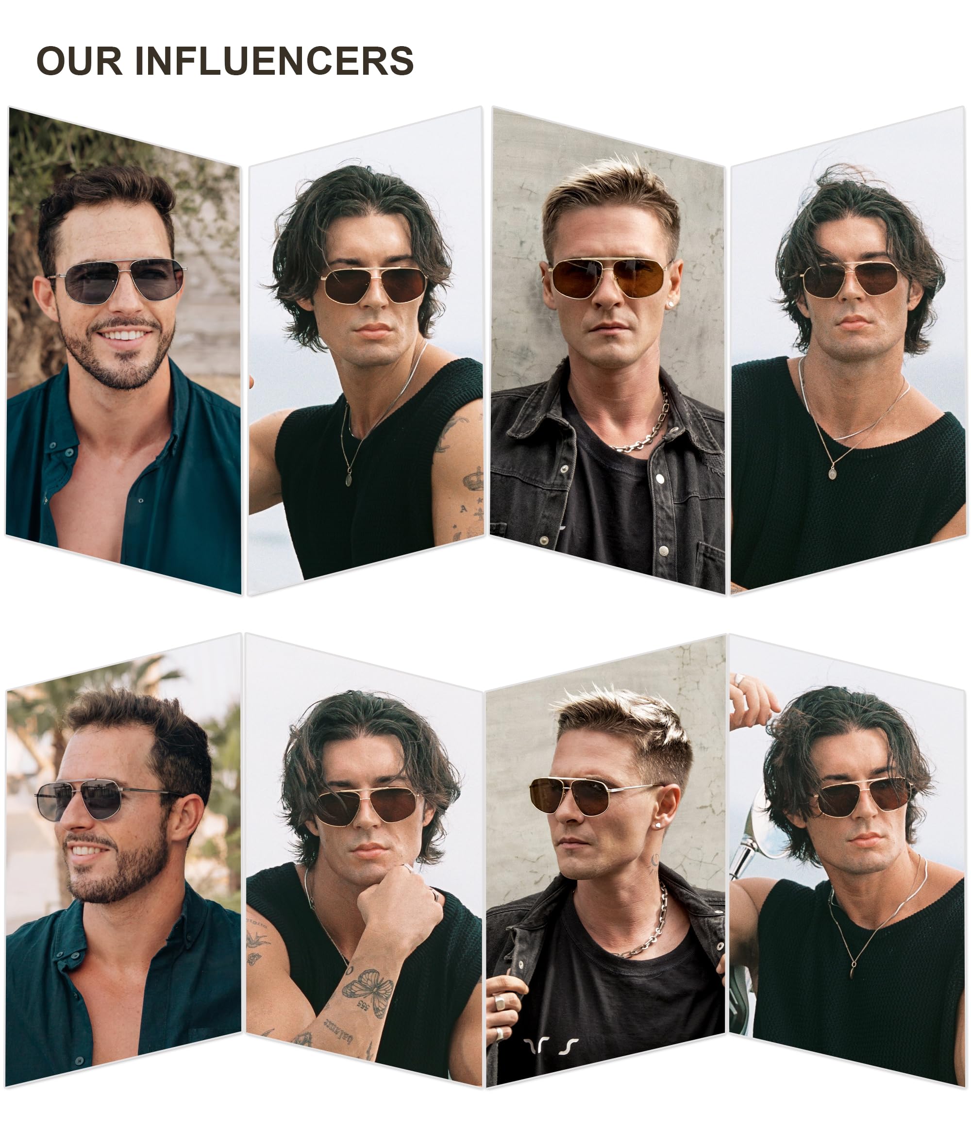 SOJOS Retro Hexagon Aviator Sunglasses for Women Men Trendy Vintage UV400 Protection Shades SJ1200, Gold/Light Brown