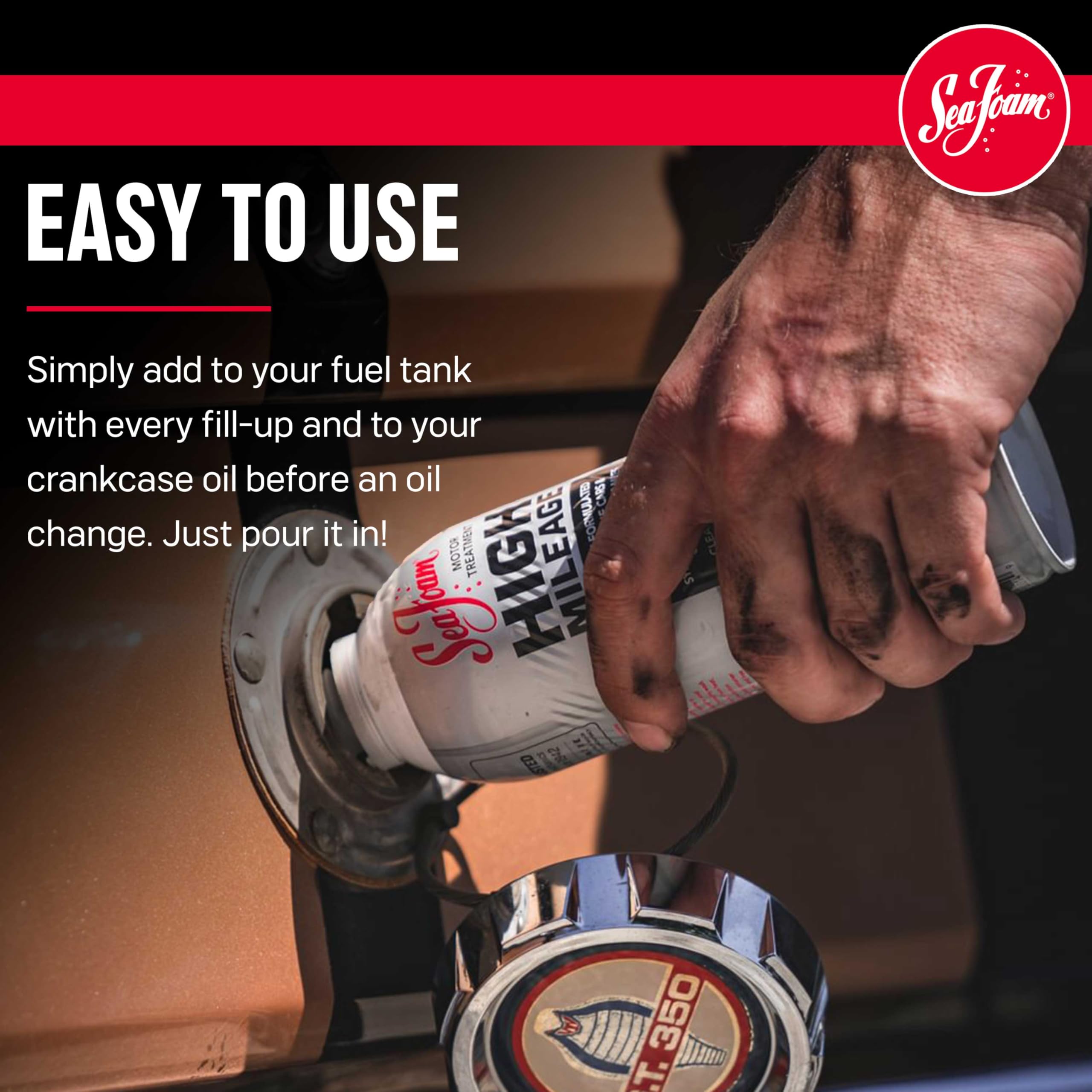 Sea Foam HM16 High Mileage, 16 Fl Oz, 12 Pack, Clear