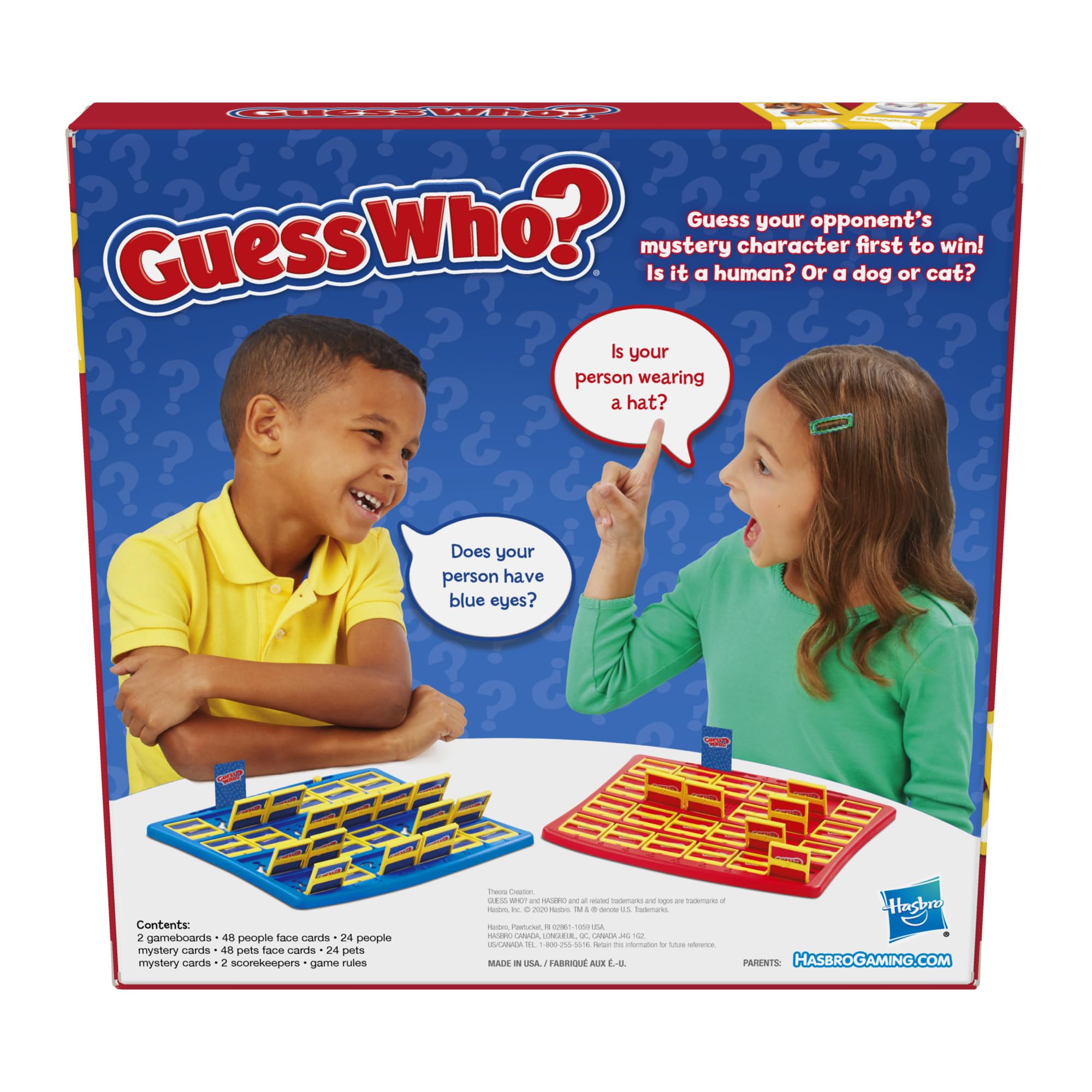 Hasbro Gaming Guess Who? People & Pets Board Game Edition | The Original Guessing Game for Girls & Boys | Ages 6+ (Amazon Exclusive)