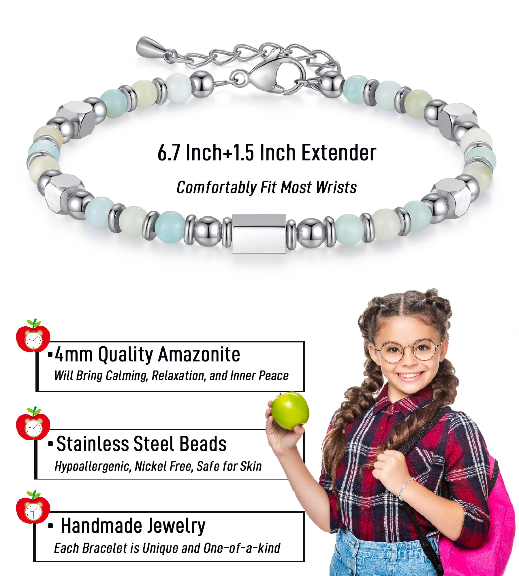 AryaHozel Back to School Bracelet, Back to School Gifts for Students College Middle High School Girls Back to School Supplies Stuff First Day of Kindergarten Bracelet 1st Day of School Bracelet