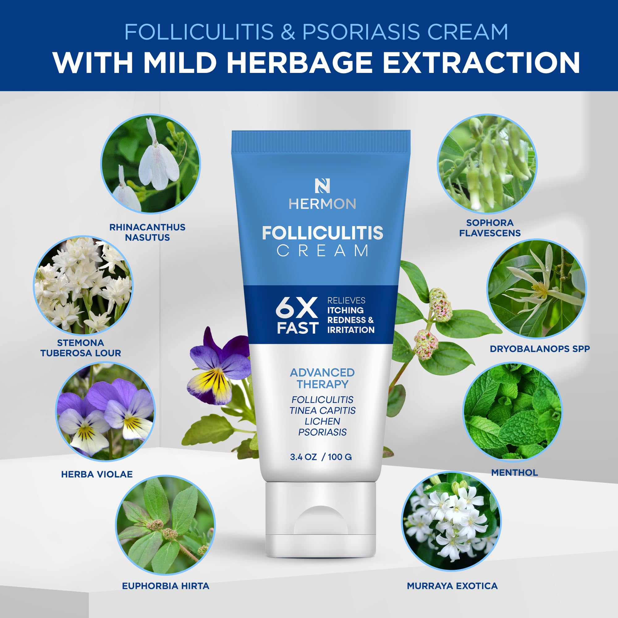 Folliculitis Treatment Cream: Effective Treatment for Folliculitis Scalp Face and Body 100g