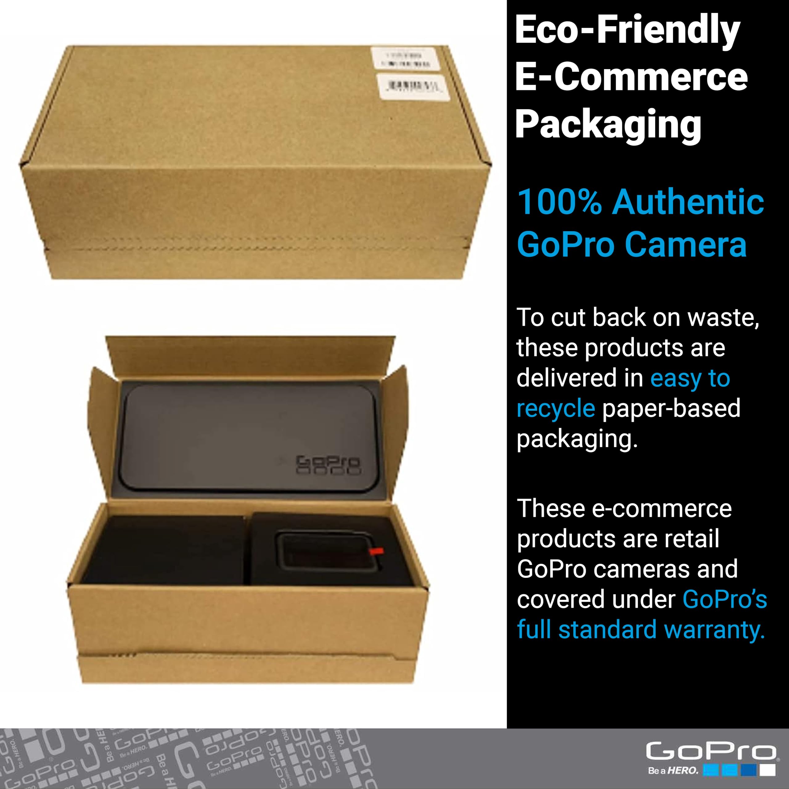 GoPro Hero12 Black E-Commerce Package - Waterproof Action Camera with 5.3K60 Ultra HD Video, 27MP Photos, HDR, 1/1.9" Image Sensor, Live Streaming, Webcam, Stabilization