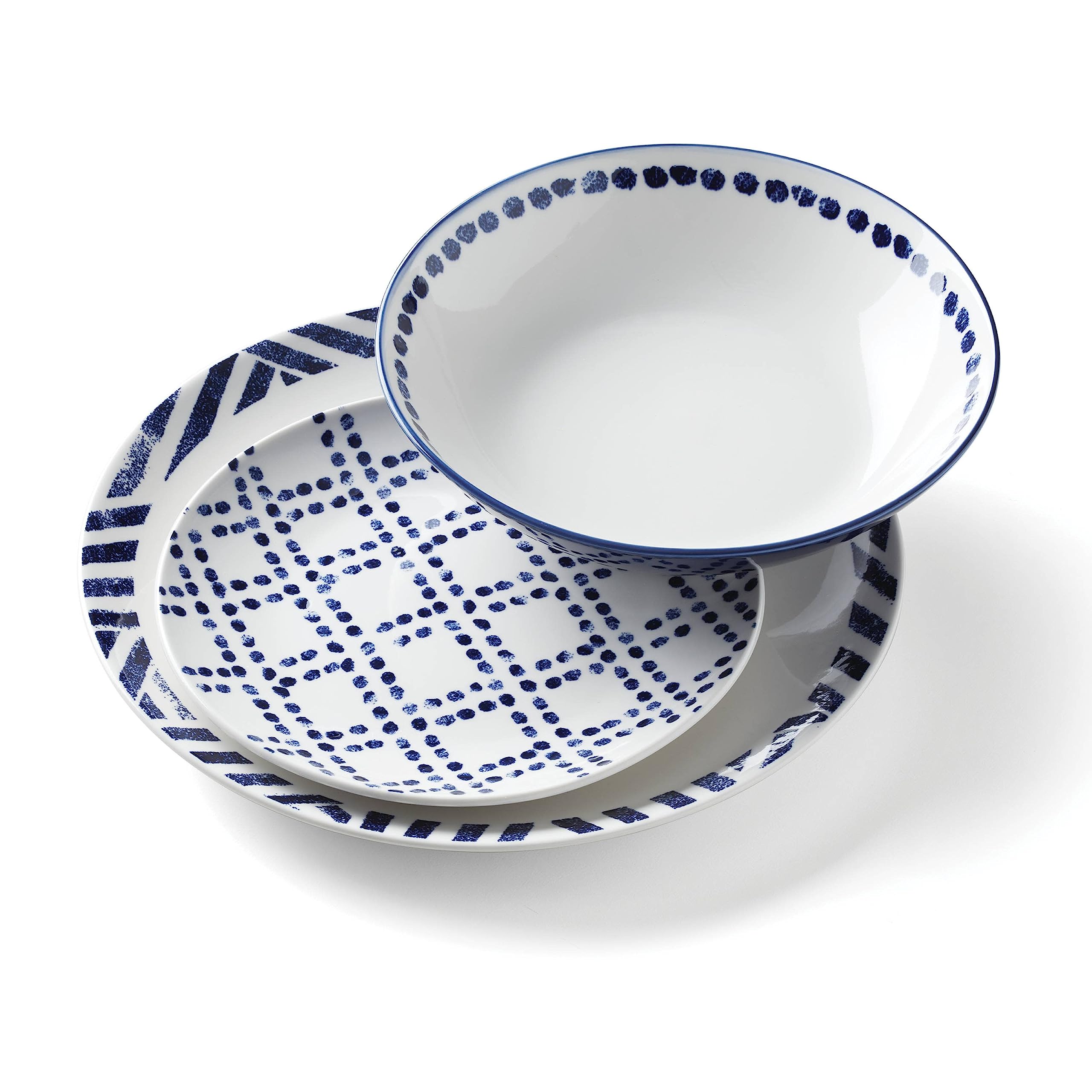 Oneida Harbour Piece Dinnerware Set, 12 Count, White, Back To College, Dorm Essentials