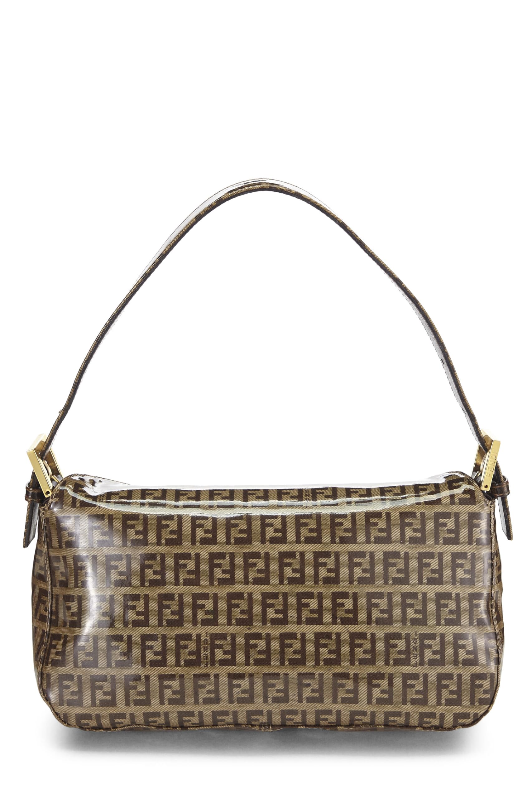 Fendi, Pre-Loved Brown Vinyl Shoulder Bag, Brown