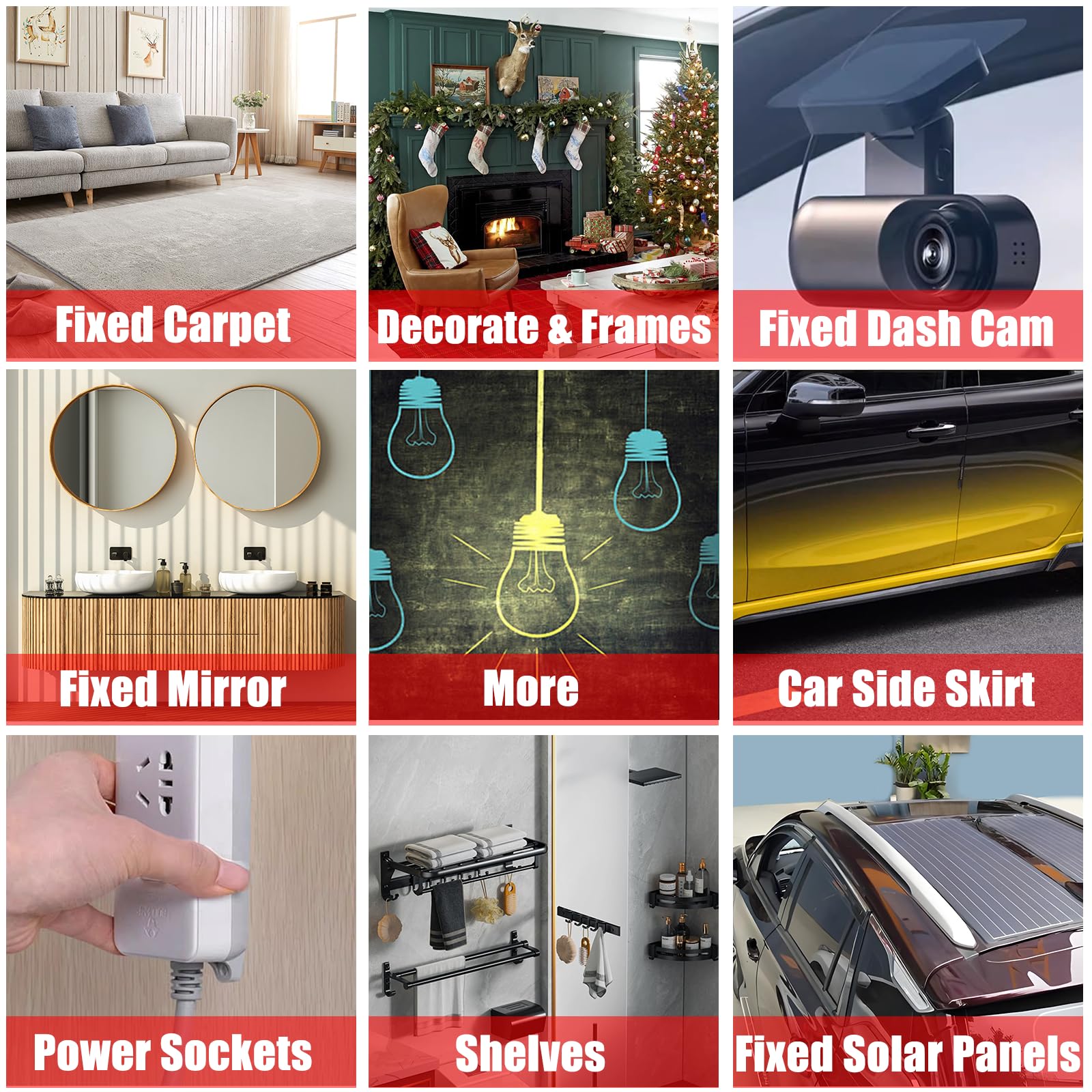 PHIXBEAR Heavy Duty Double Sided Mounting Tape, Made of 3M VHB, Weatherproof & Removable with No Residue - for Home, Outdoor & Automotive Use, 1.18"x120"