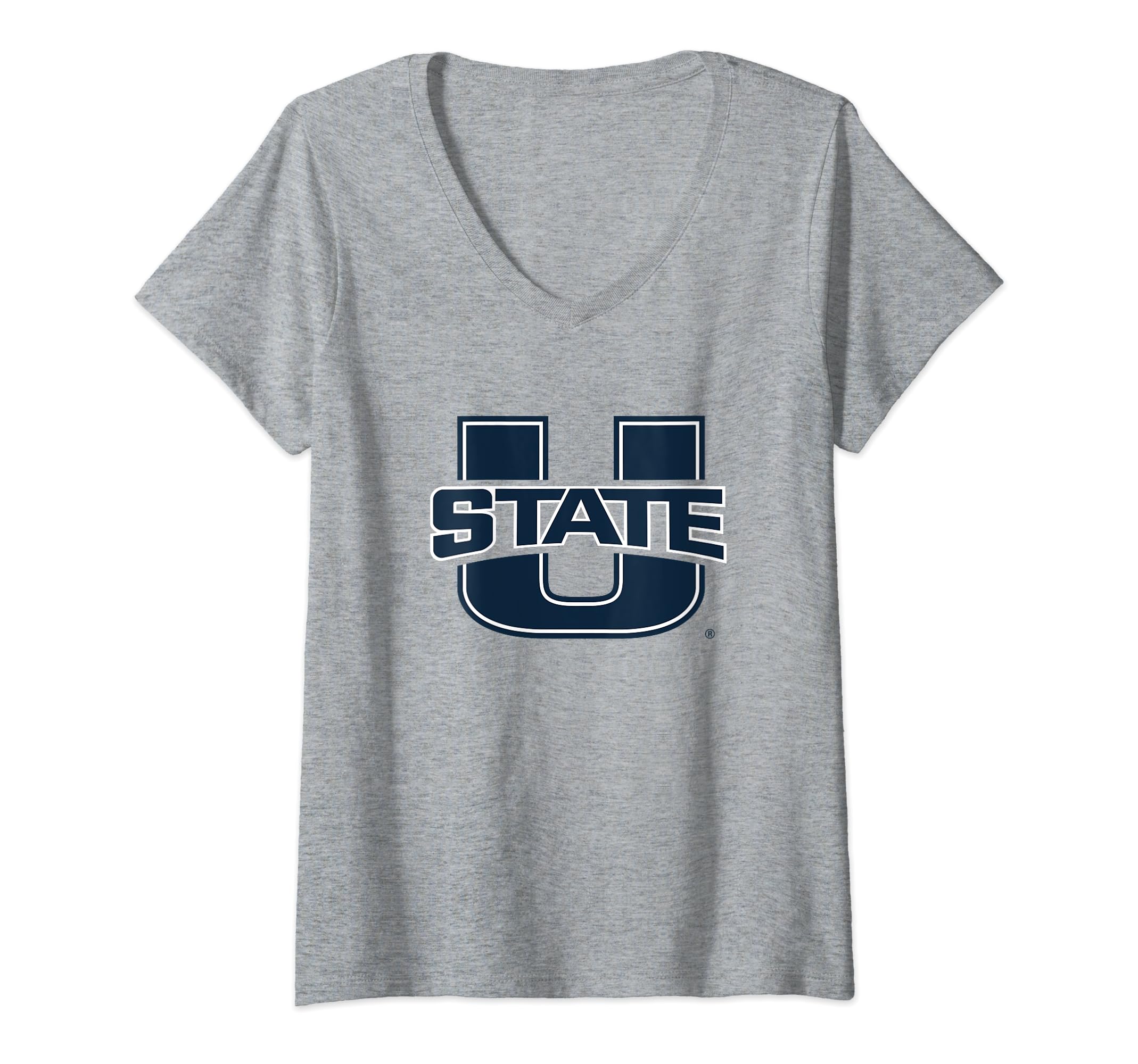 Womens Utah State Aggies Icon Logo Officially Licensed V-Neck T-Shirt