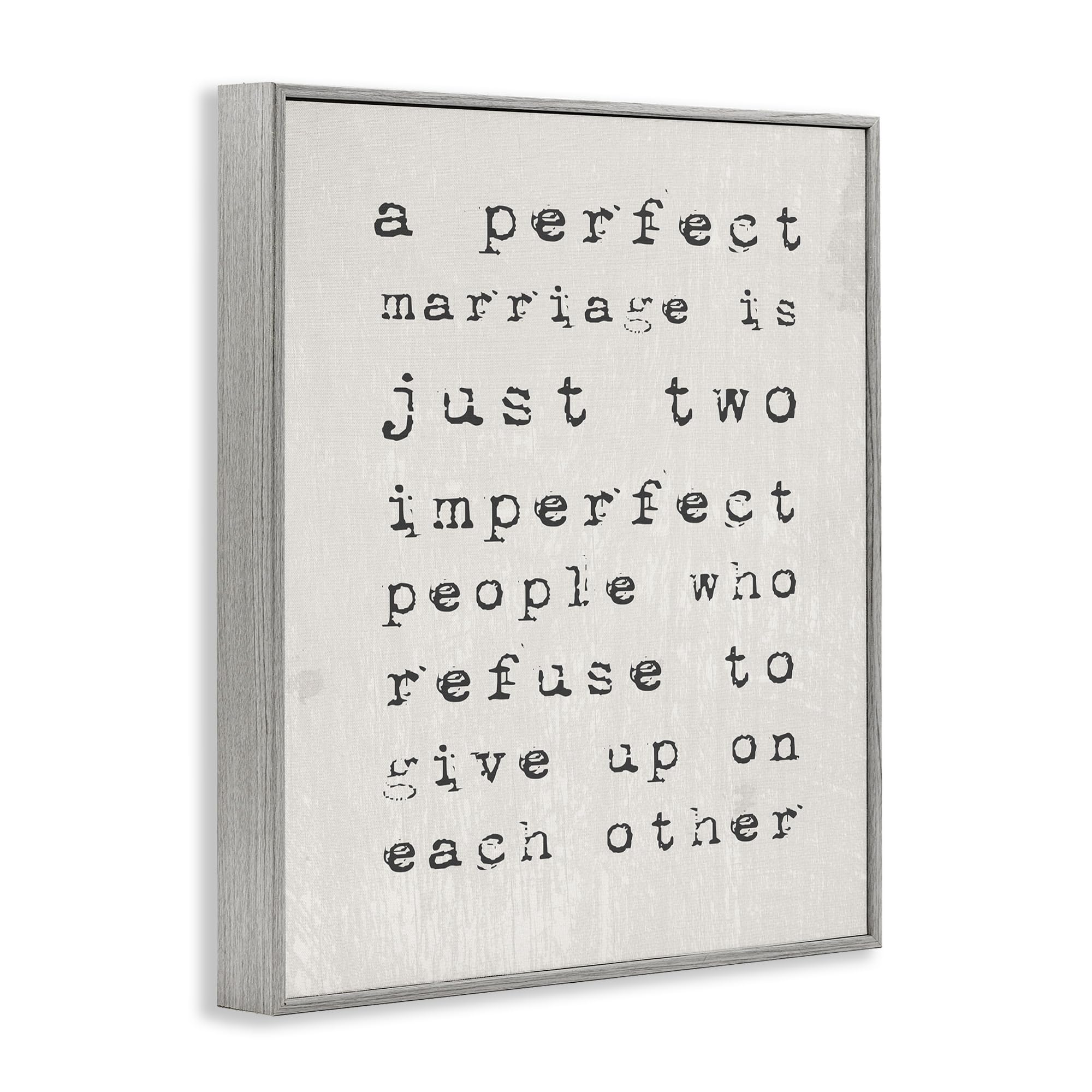 Stupell Industries A Perfect Marriage Grey Framed Wall Art, 11x14, Design by Artist Daphne Polselli