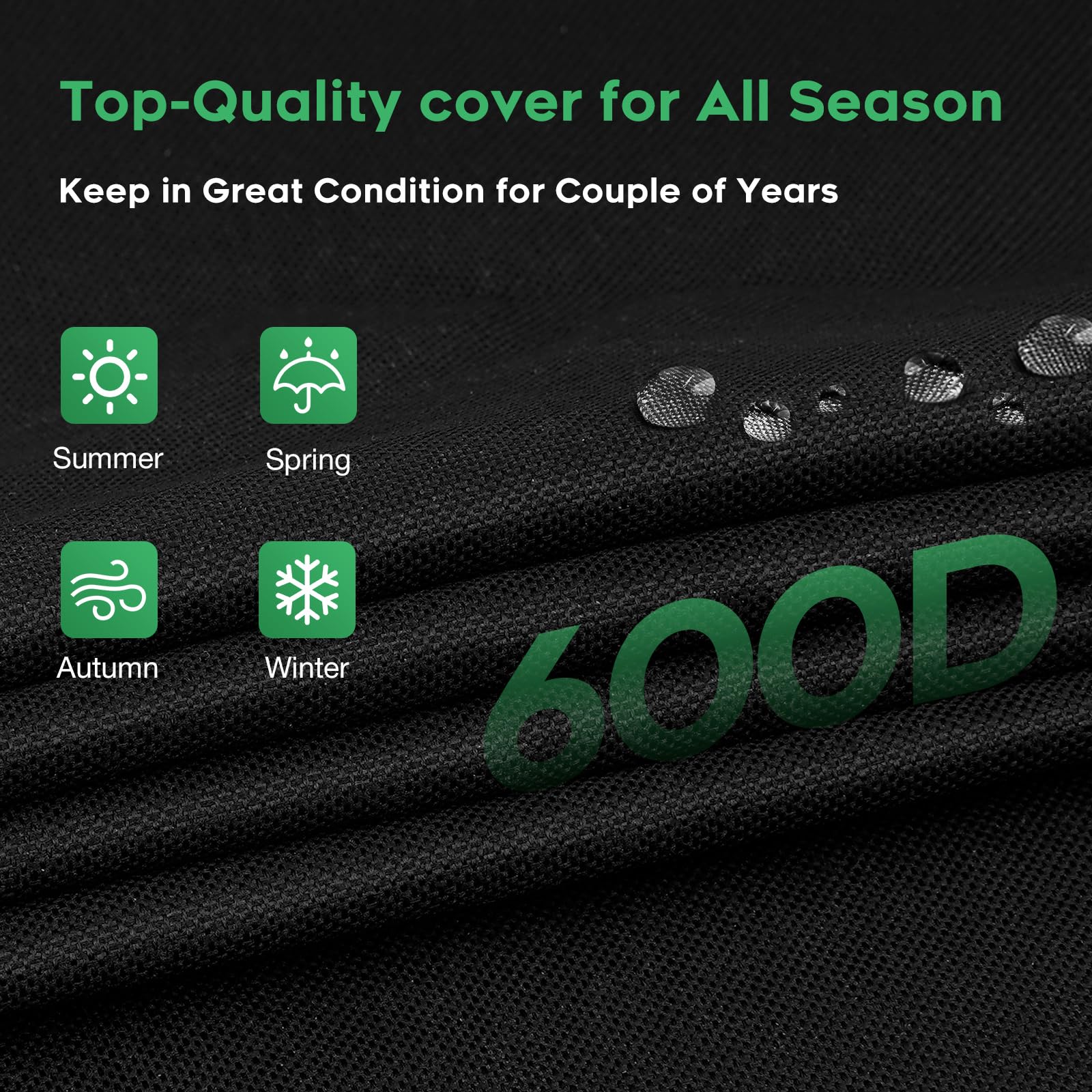 EZ-DONGTENG Heavy-Duty 600D Built-in Grill Cover fit for Blaze 40 Inch 5-Burner Gas Grill, Heavy-Duty 600D Waterproof Fade Resistant Island BBQ Grill Top Cover