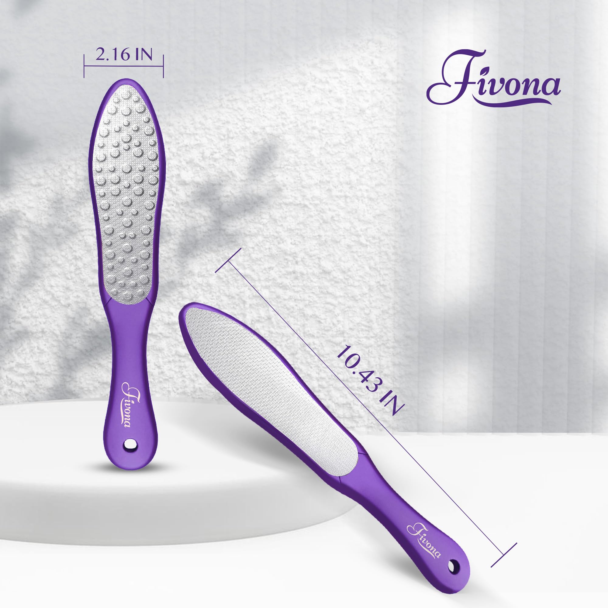 Fivona Foot File - Callus Remover, Double Sided Foot Rasp for Dry Heels, Feet Scrubber for Dead Skin, Foot Scraper for Corn Removal