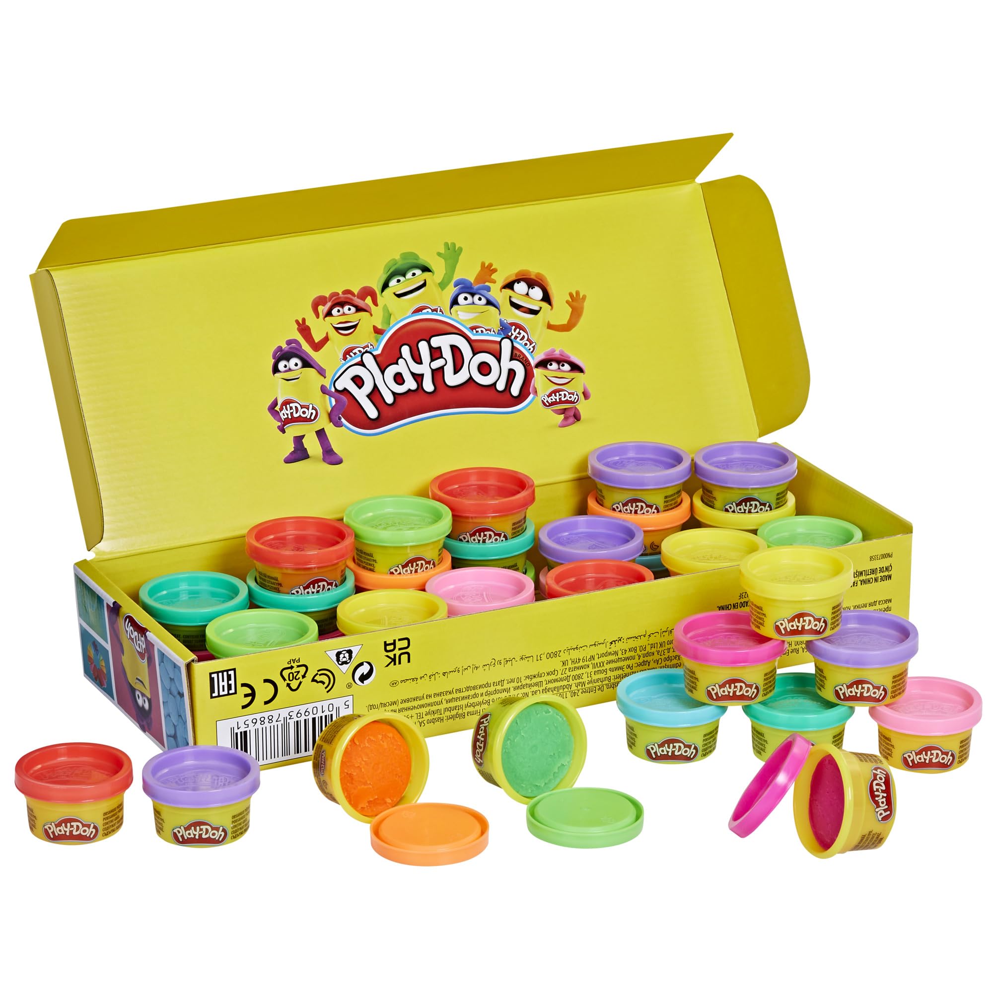 Play-Doh Bulk Handout 42-Pack of 1-Ounce Modeling Compound Cans, Non Candy Halloween Handout Toys & Party Favors, Kids Arts & Crafts, Preschool Toys, Ages 2+ (Amazon Exclusive)
