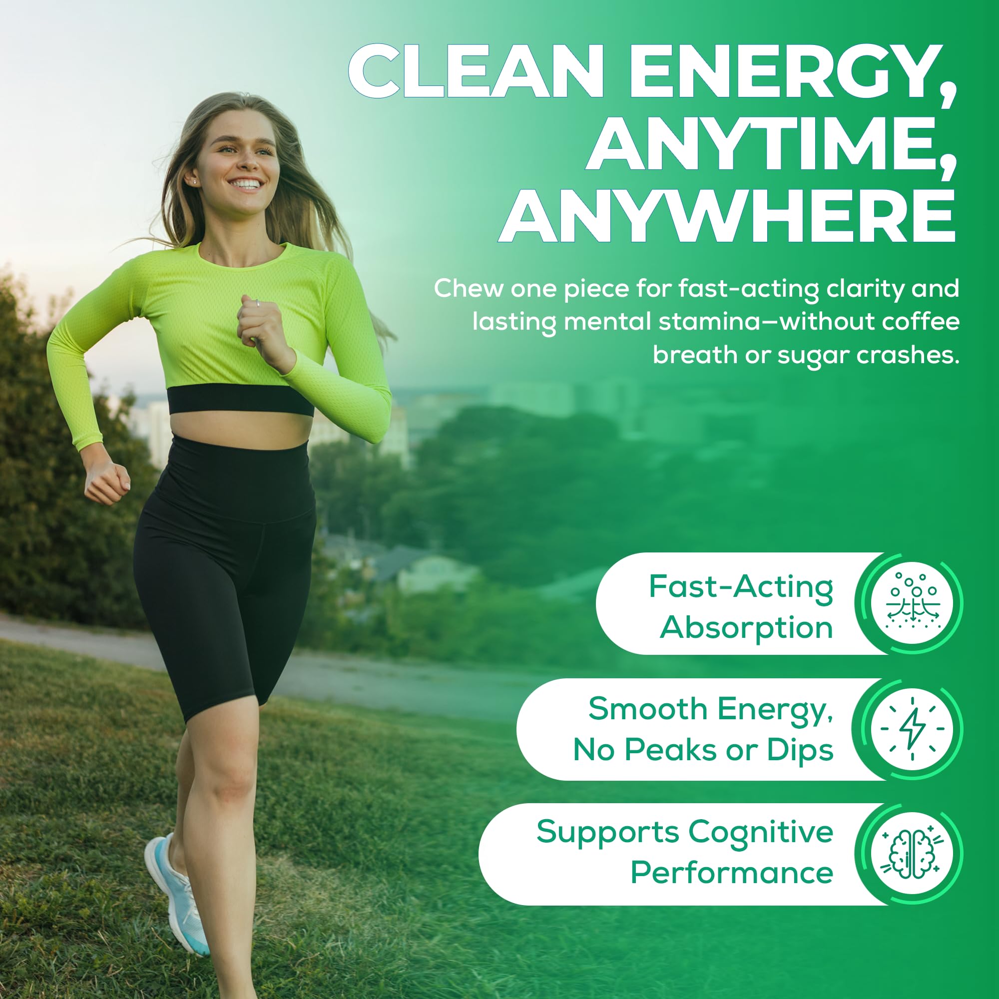 UPLIFE Energy Mints (120 Pieces) – Fast-Acting 40 mg Caffeine Gum with 80 mg L-Theanine & B12 – Sugar-Free & 100% Vegan – Caffeine Mints for Natural Energy Boost & Freshness