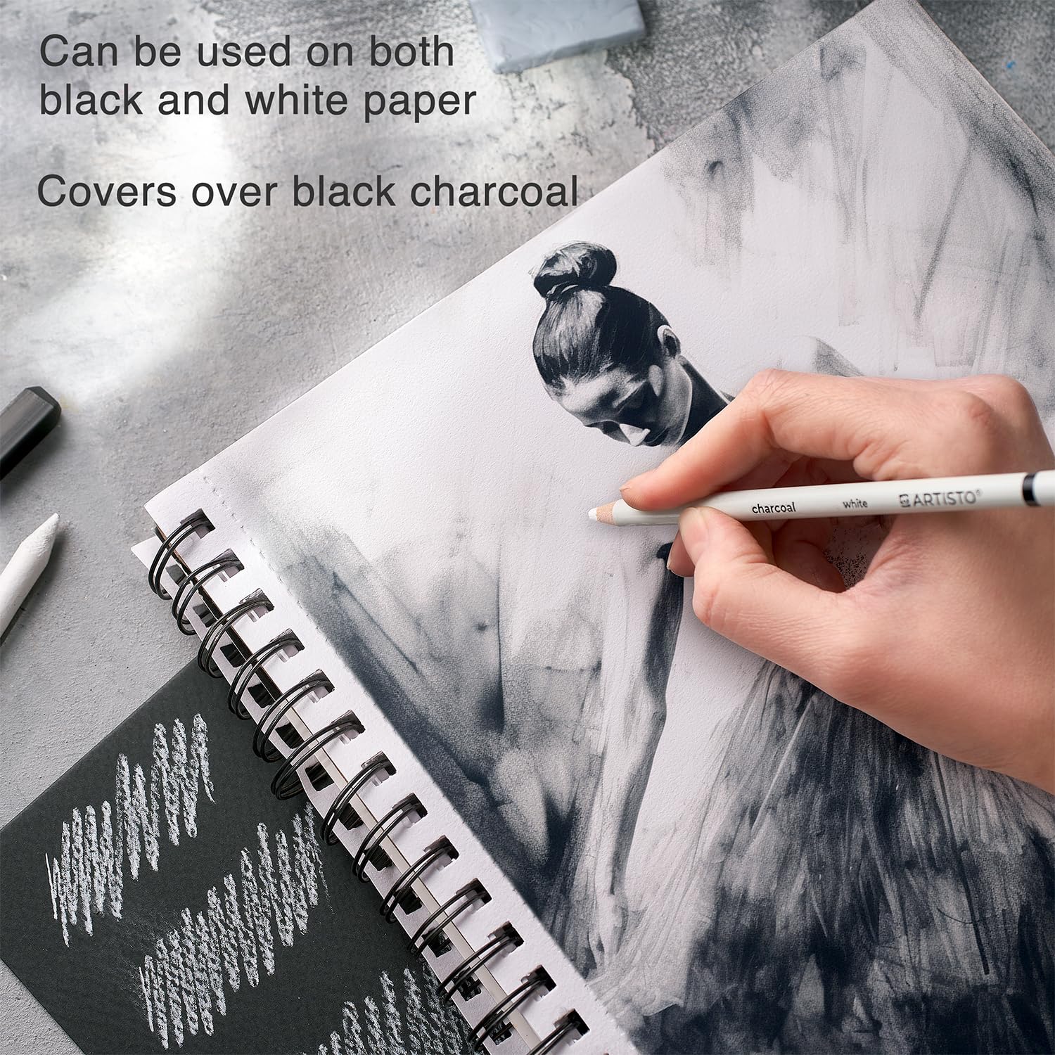 Artisto Drawing and Sketching Pencil Art Set (20 Items): Complete Kit with Graphite Pencils, Charcoal Pencils, Sticks, Blending Stumps, Erasers, and Sharpeners