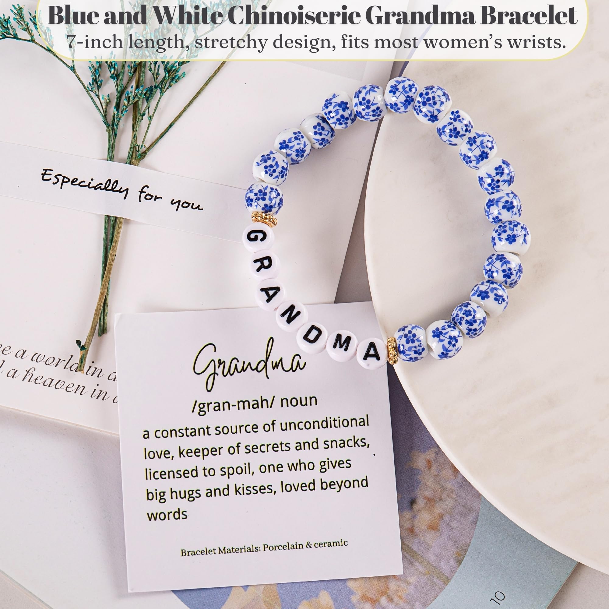 ELEMENU Grandma Gifts, Birthday Gifts for Grandma Grandmother - Christmas Gifts Ideas for Grandma from Grandkids, Granddaughter, Grandson - Best Grandma Gift Basket, Mothers Day Gifts For Grandma