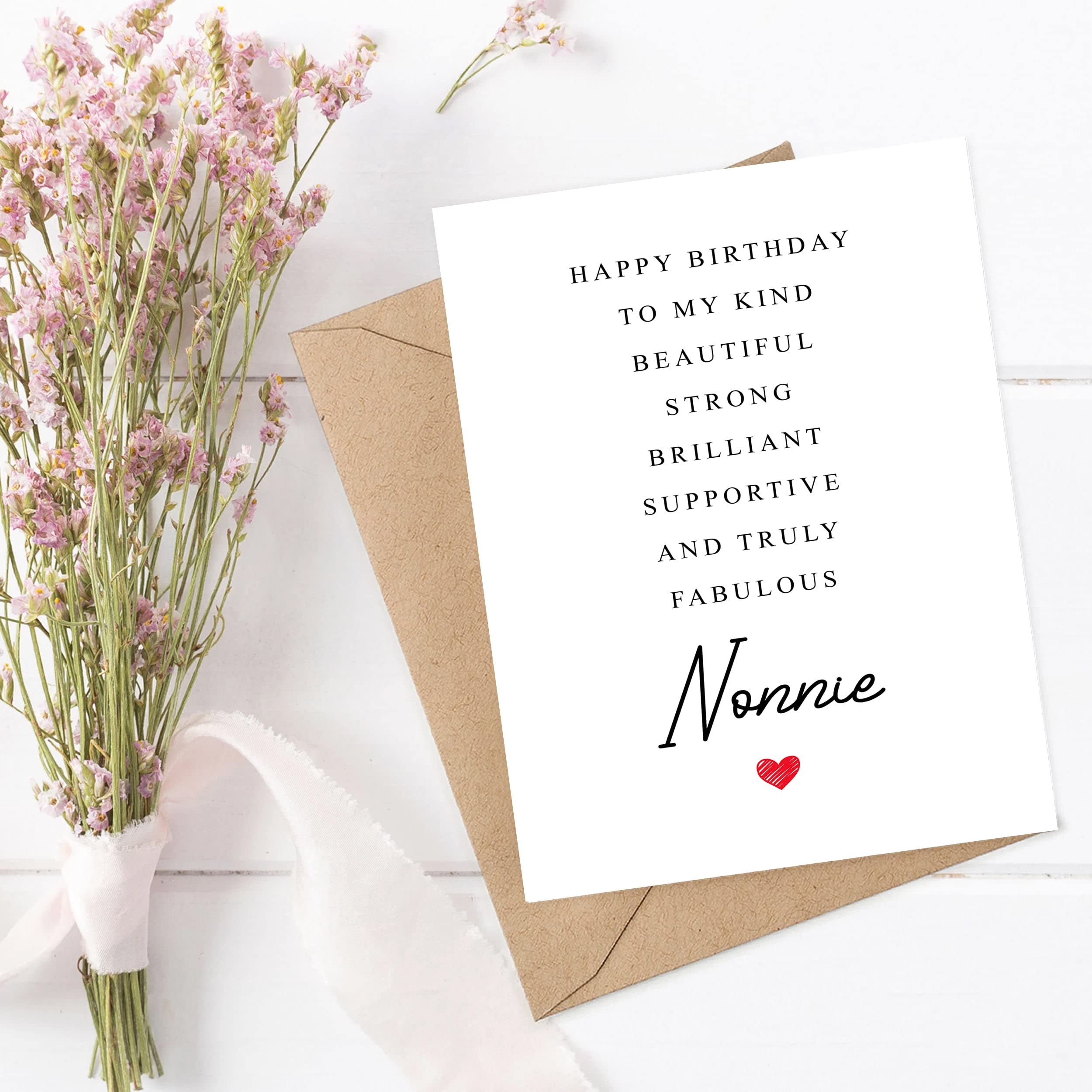 Nonnie Birthday Card Poem - Amazing Nonnie Gift - Birthday Card Nonnie - Special Nonnie Birthday Card - Birthday Card For Nonnie