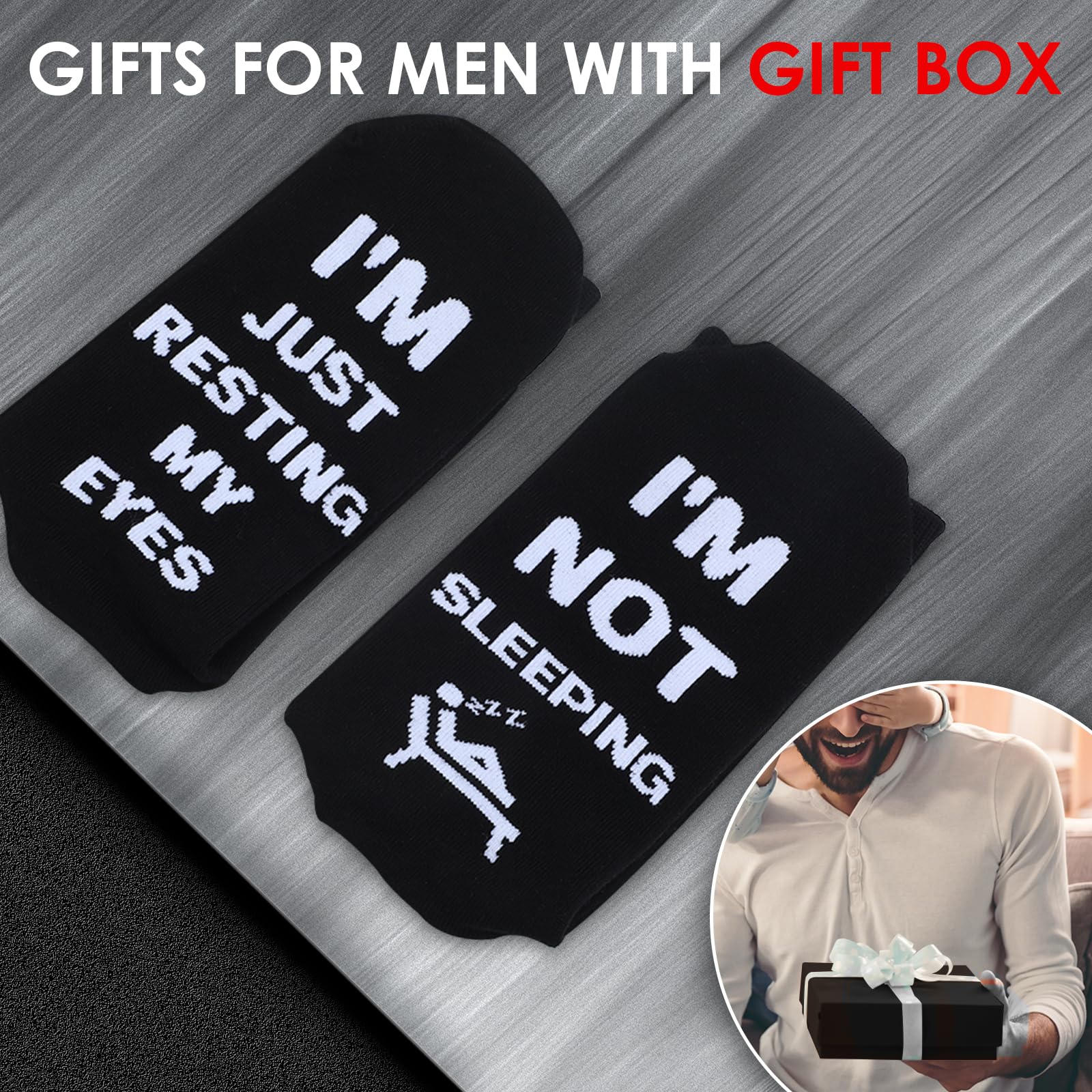 Mens Gifts for Birthday Anniversary Christmas, Birthday Gifts for Dad Husband Grandpa, Unique Gifts Funny Socks for Groomsmen Gifts, Stocking Stuffers Christmas Gifts for Men From Daughter Son Wife