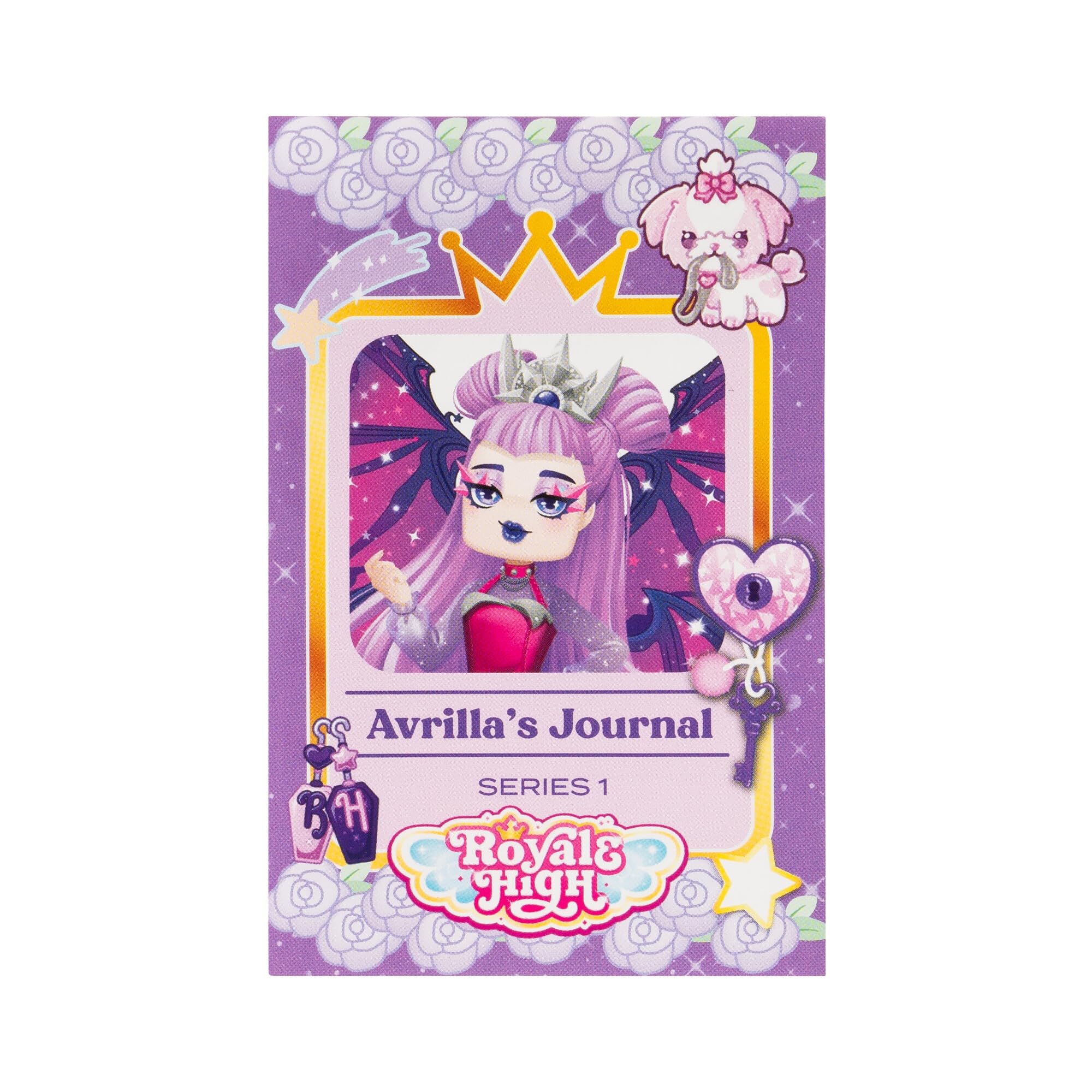 Royale High 9” Fashion Doll - Avrilla The Dark Fairy, Wave 1, Series 1 - Fairy Journal, Comb, and Virtual Item Code Included - Ages 5+