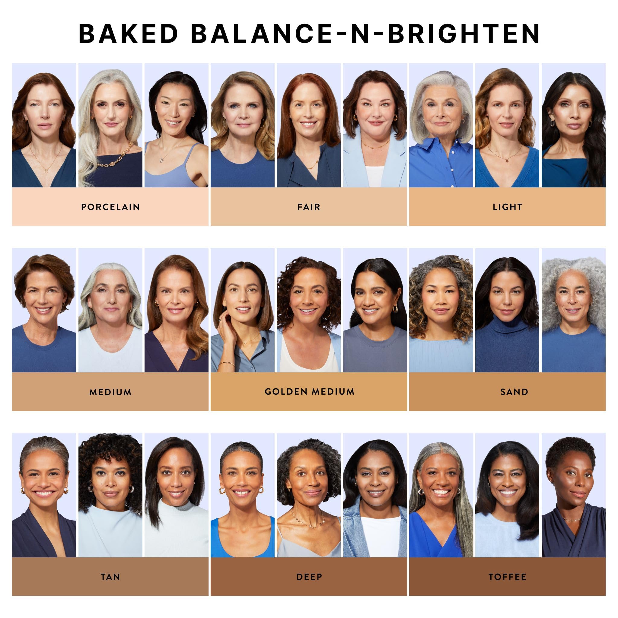 LAURA GELLER NEW YORK Award-Winning Baked Balance-n-Brighten Color Correcting Powder Foundation - Porcelain - Buildable Light to Medium Coverage - Demi-Matte Natural Finish