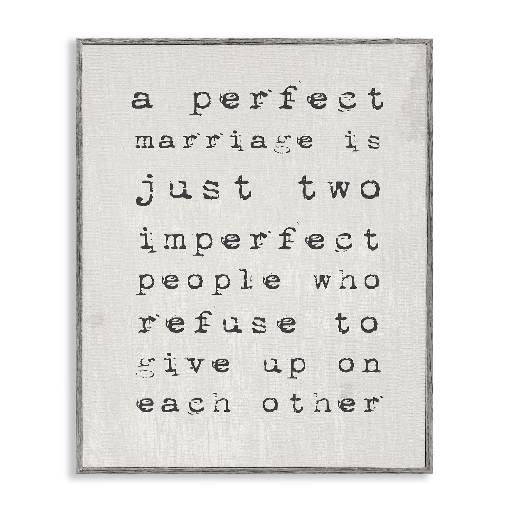 Stupell Industries A Perfect Marriage Grey Framed Wall Art, 11x14, Design by Artist Daphne Polselli