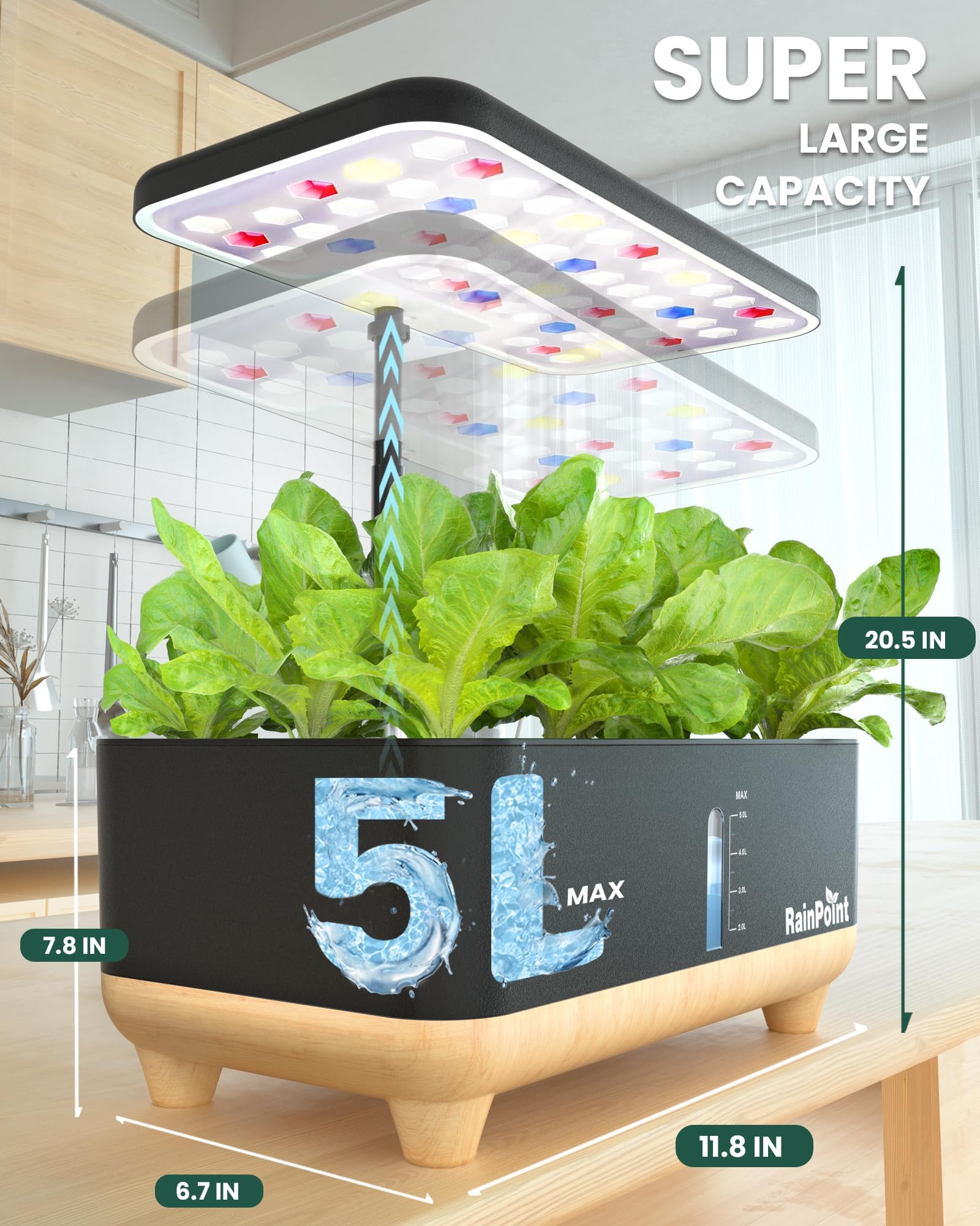 RAINPOINT Indoor Hydroponics Growing System,13 Pods Hydroponic Garden Planter, Vegetable Growing System Kit, Kitchen for Women, Hydro Garden Herb Grower