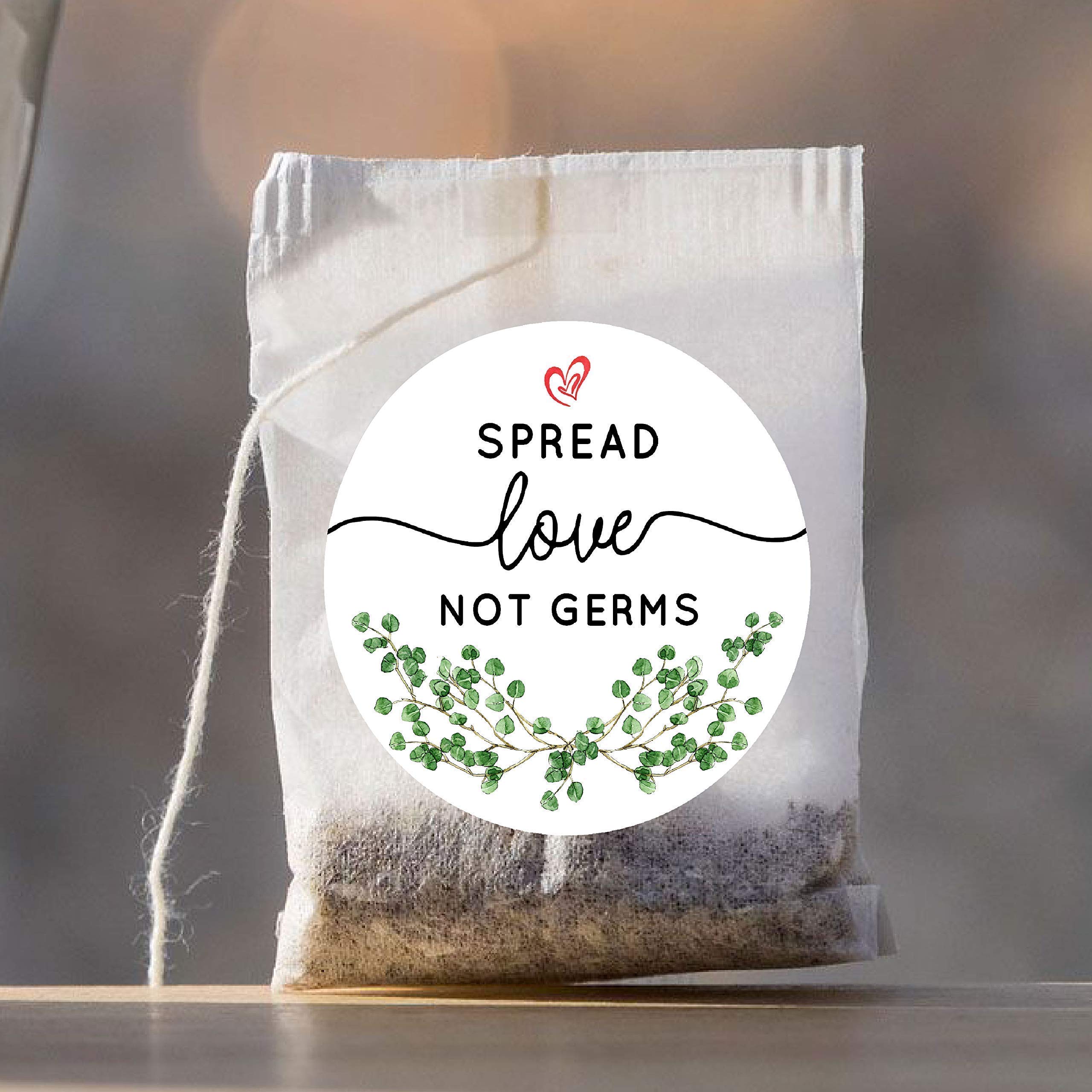 Spread Love Not Germs Social Distancing Wedding Favor Label Stickers,Wedding Favor Stickers-120PCS