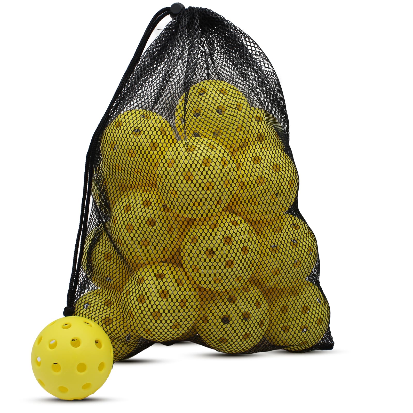 Magicorange Pickleball Balls, 20 Pack 40 Holes Outdoor Pickleballs, High Elasticity & Durable Pickle Balls for All Style Pickleball Paddles (Yellow)