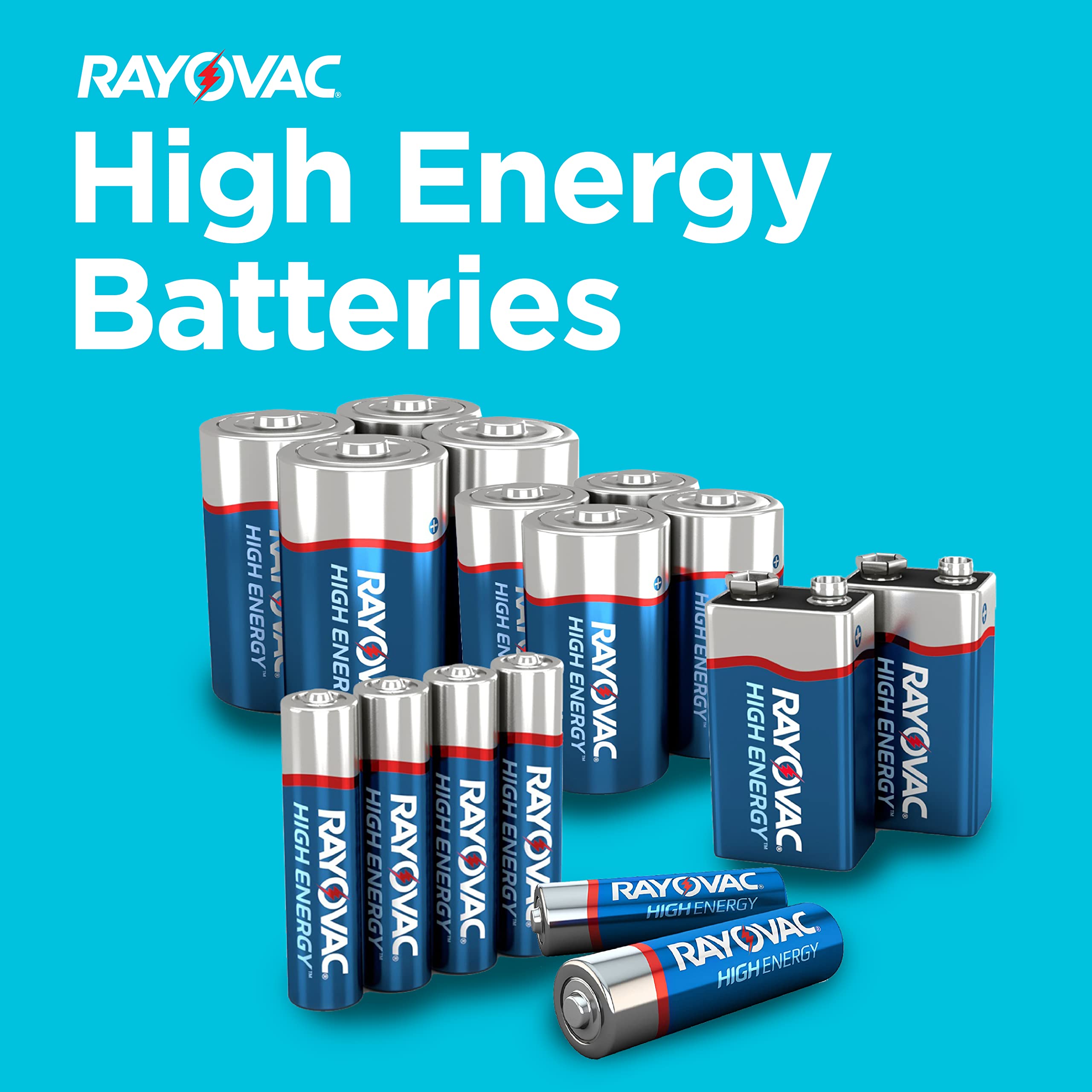 Rayovac 9V Batteries, Alkaline 9V Battery (8 Count)