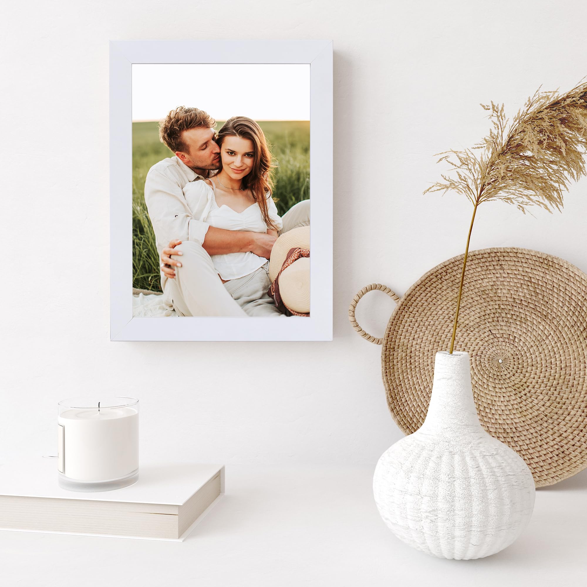 GagetElec Custom Canvas Prints with Your Photos,Personalized Picture on Canvas Desk Decor Christmas Gifts for Family,Friends (8" X 10") (Wood)
