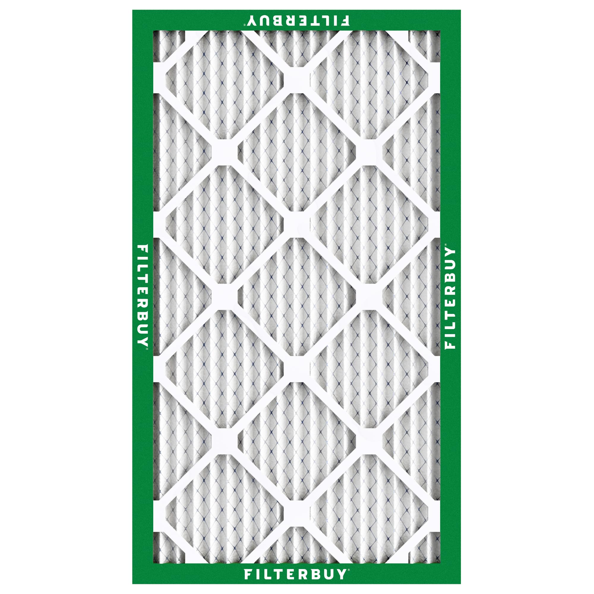 Filterbuy 18x30x1 Air Filter MERV 8 Dust Defense (2-Pack), Pleated HVAC AC Furnace Air Filters Replacement (Actual Size: 17.75 x 29.75 x 0.75 Inches)