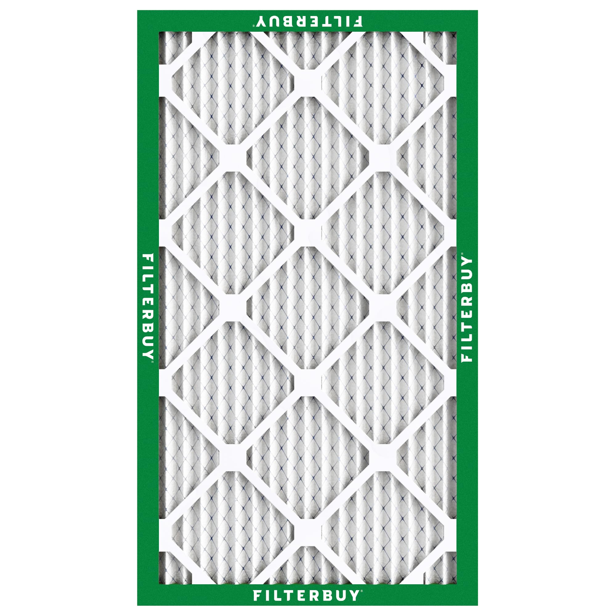 Filterbuy 16x24x1 Air Filter MERV 8 Dust Defense (4-Pack), Pleated HVAC AC Furnace Air Filters Replacement (Actual Size: 15.38 x 23.38 x 0.75 Inches)