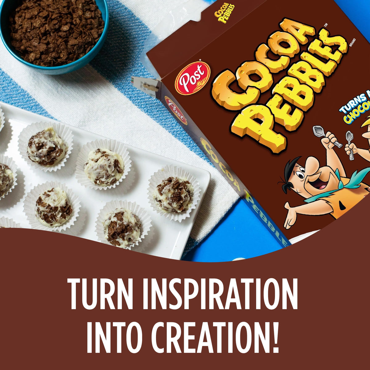 Post Cocoa PEBBLES Breakfast Cereal, Portable Individual Cereal Cups To Go, Gluten Free Cereal, 2.0-Ounce (Pack of 12)