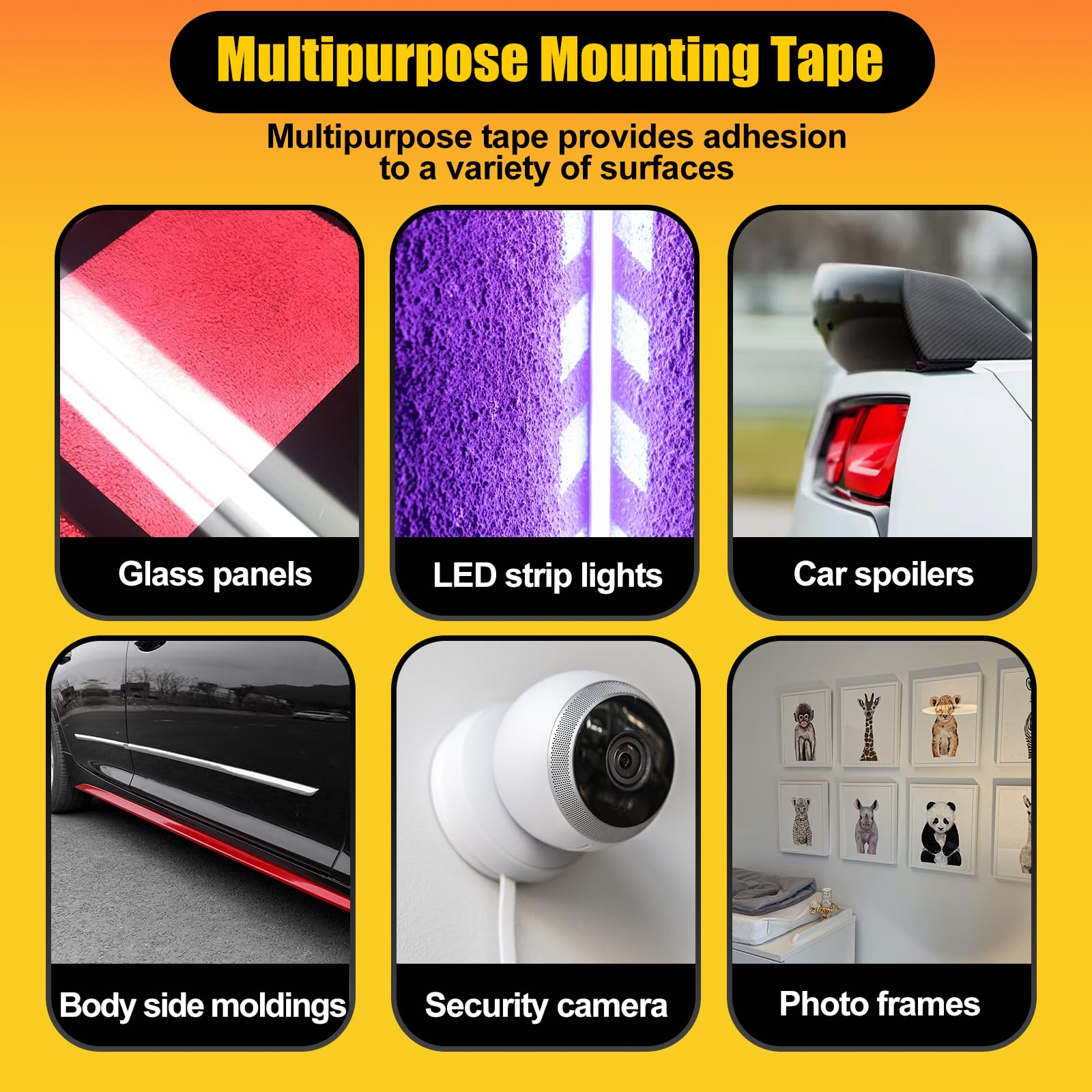 PHIXBEAR 1" Width Double Sided Foam Tape, Made of 3M VHB, Waterproof Outdoor Automotive Decor Wall Tape, Heavy Duty Mounting Tape, Super Strong Adhesive Tape, 15Ft Length