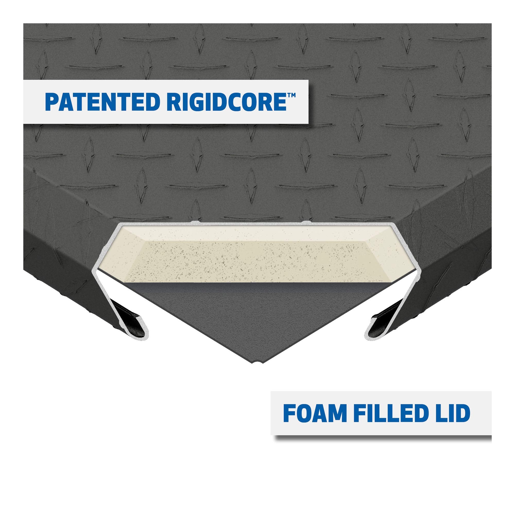 UWS EC10013 Secure Lock 69-Inch Matte Black Heavy-Wall Aluminum Truck Tool Box with Low Profile, RigidCore Lid